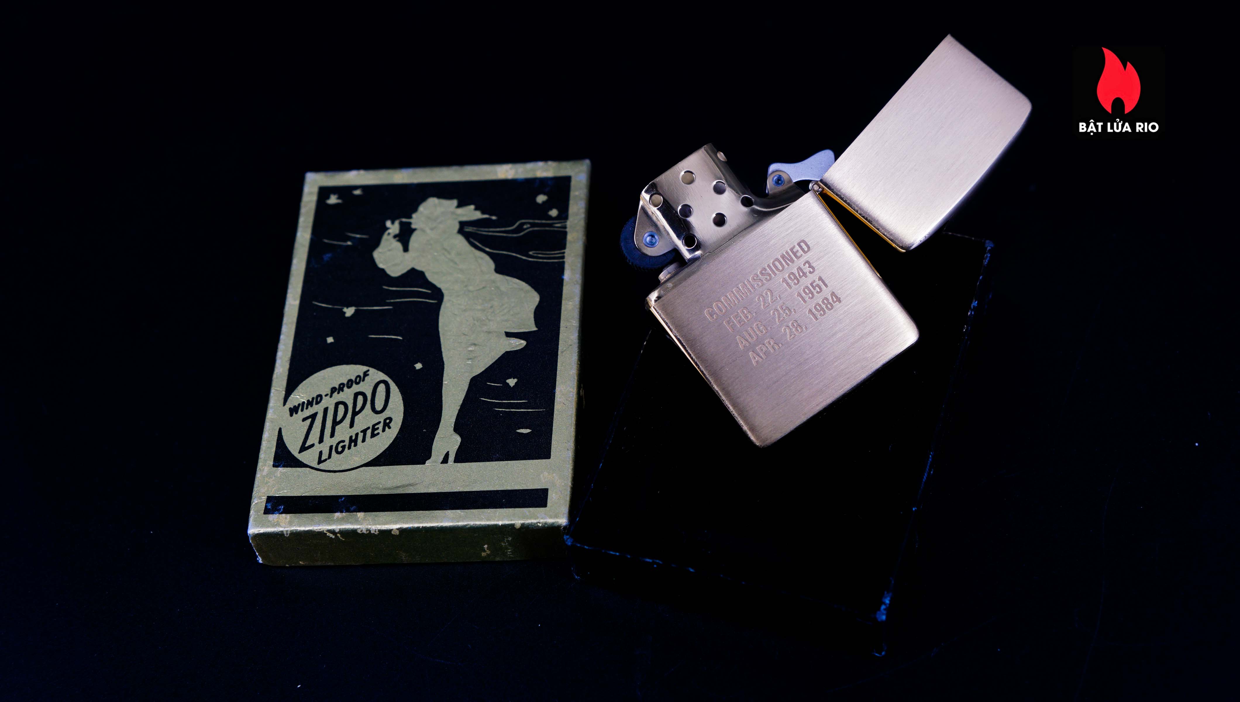 Zippo Chu Niên 1932-1984 – Đồng Nguyên Khối – Solid Brass – USS IOWA BB-61 13