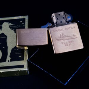 Zippo Chu Niên 1932-1984 – Đồng Nguyên Khối – Solid Brass – USS IOWA BB-61 14