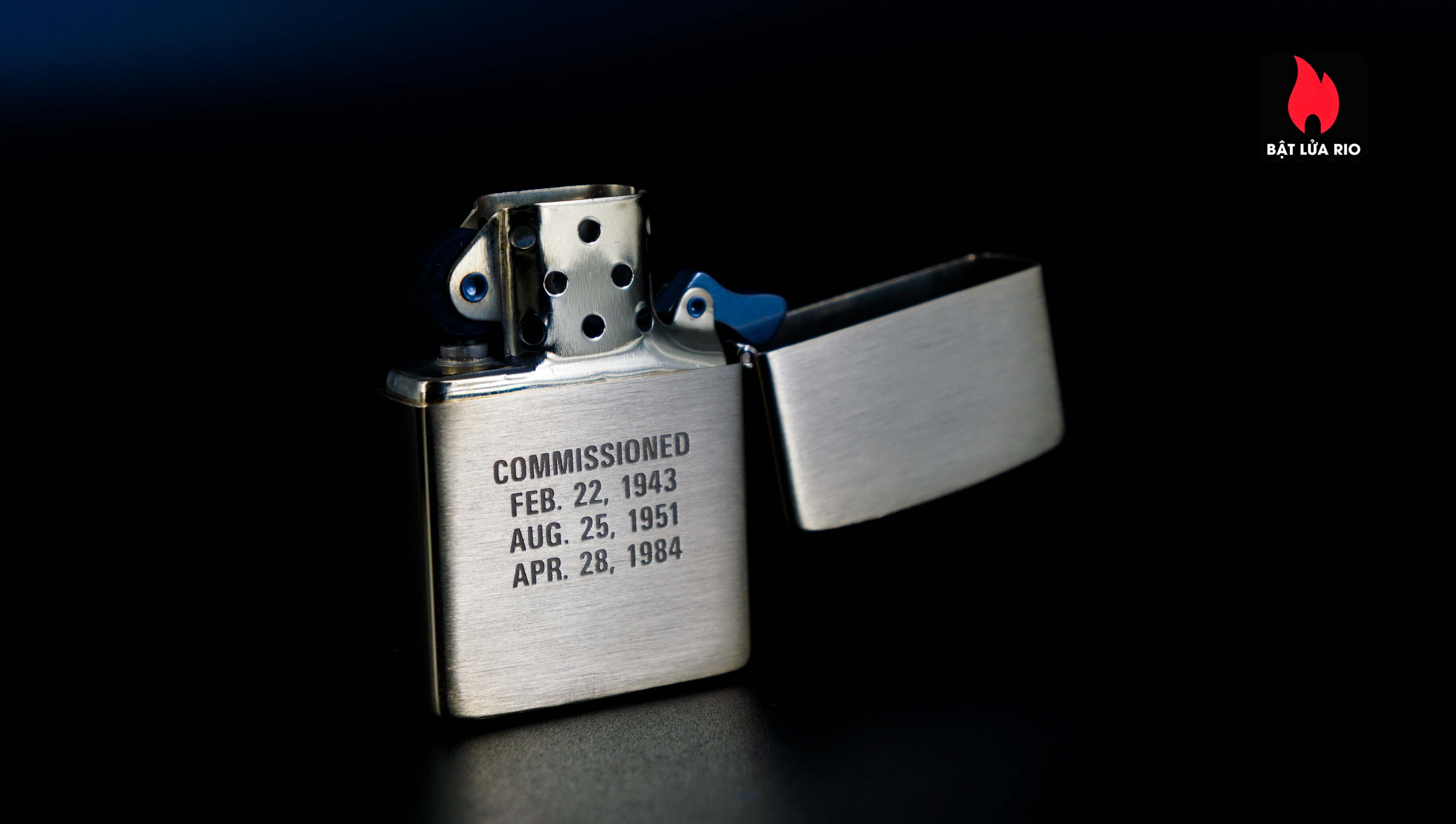 Zippo Chu Niên 1932-1984 – Đồng Nguyên Khối – Solid Brass – USS IOWA BB-61 3