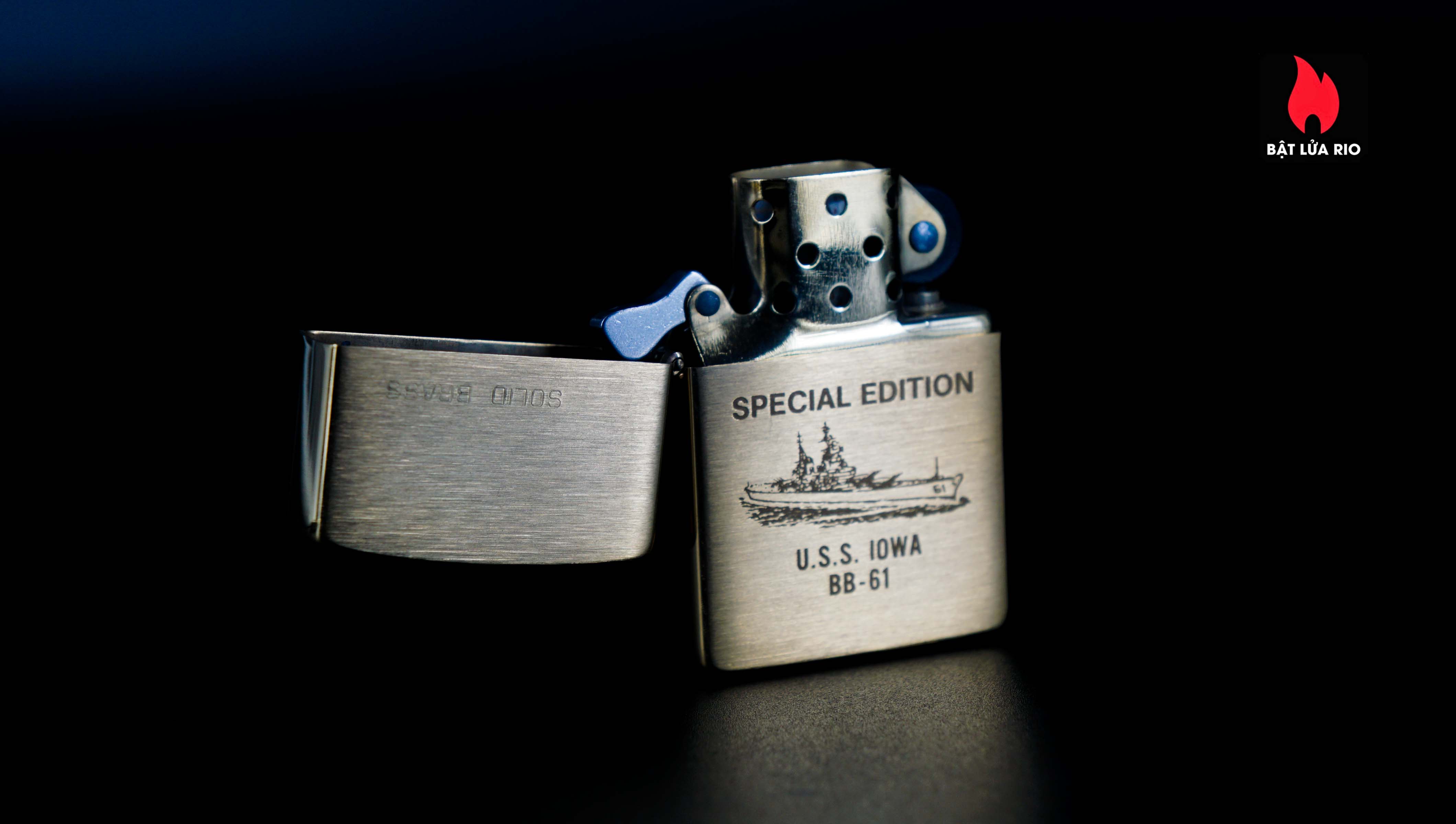 Zippo Chu Niên 1932-1984 – Đồng Nguyên Khối – Solid Brass – USS IOWA BB-61 4
