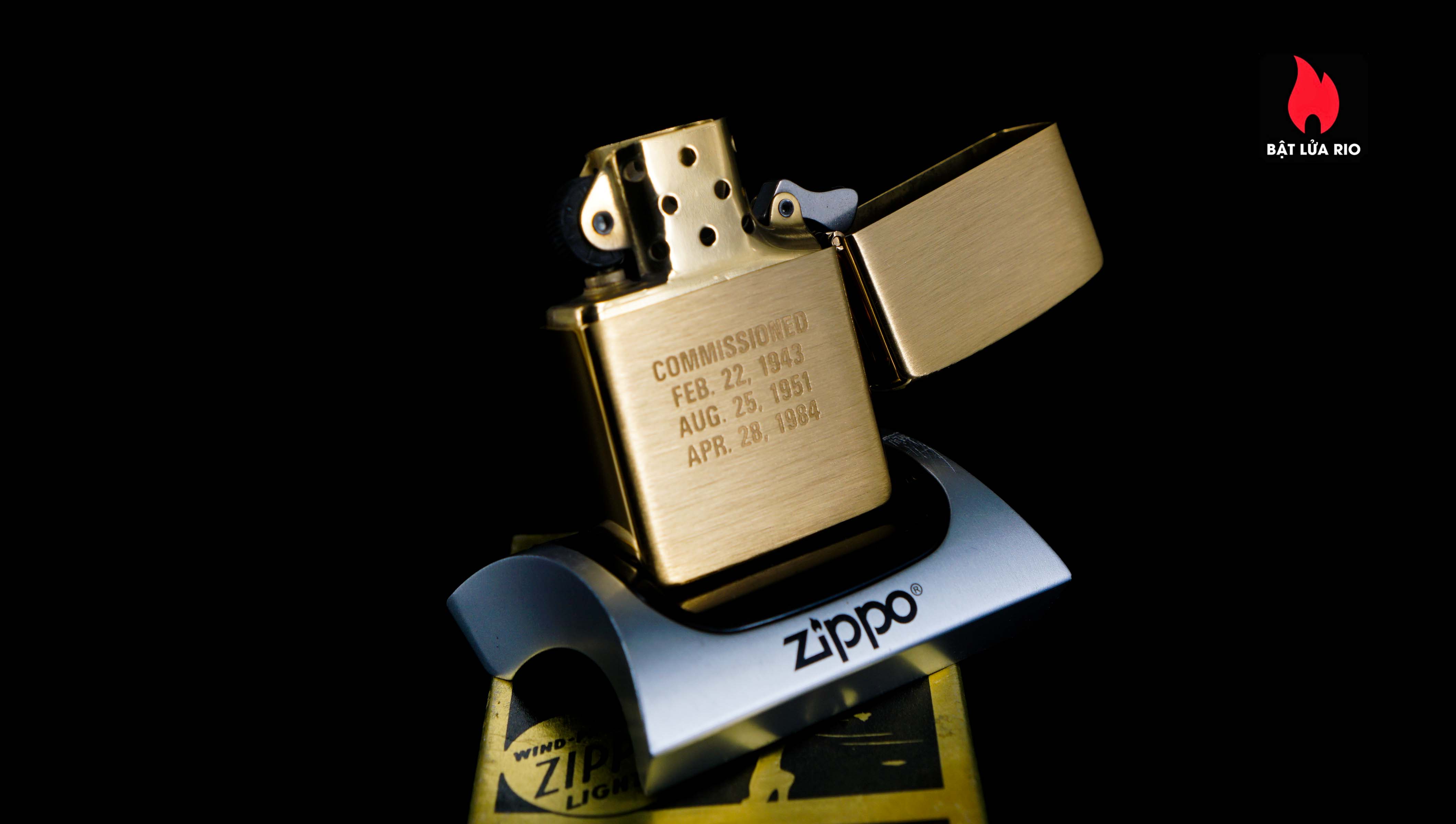 Zippo Chu Niên 1932-1984 – Đồng Nguyên Khối – Solid Brass – USS IOWA BB-61 6