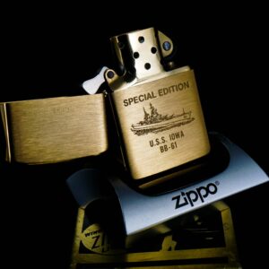 Zippo Chu Niên 1932-1984 – Đồng Nguyên Khối – Solid Brass – USS IOWA BB-61 8
