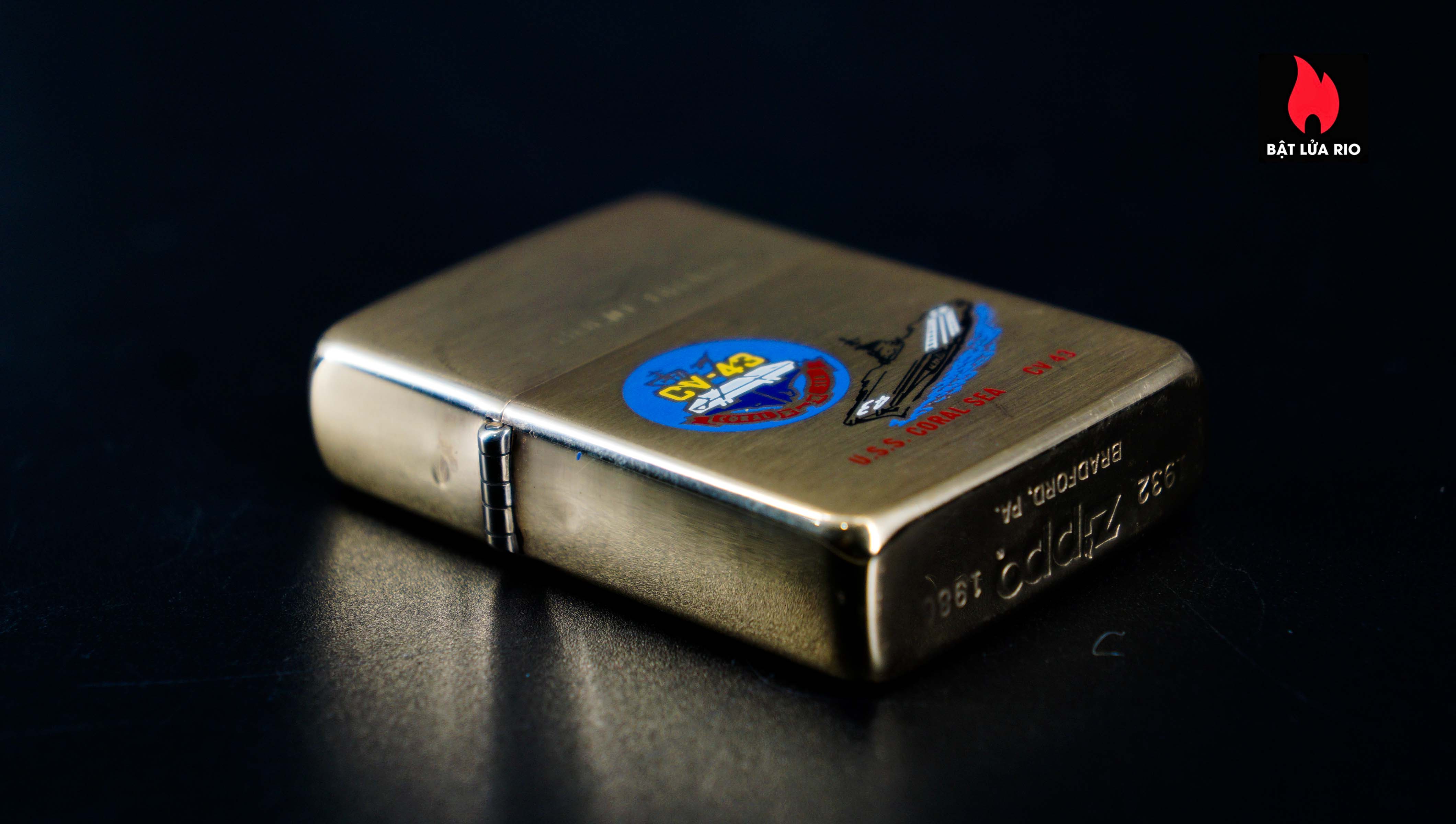 Zippo Chu Niên 1932-1986 – Đồng Nguyên Khối – USS Coral Sea CV-43 11
