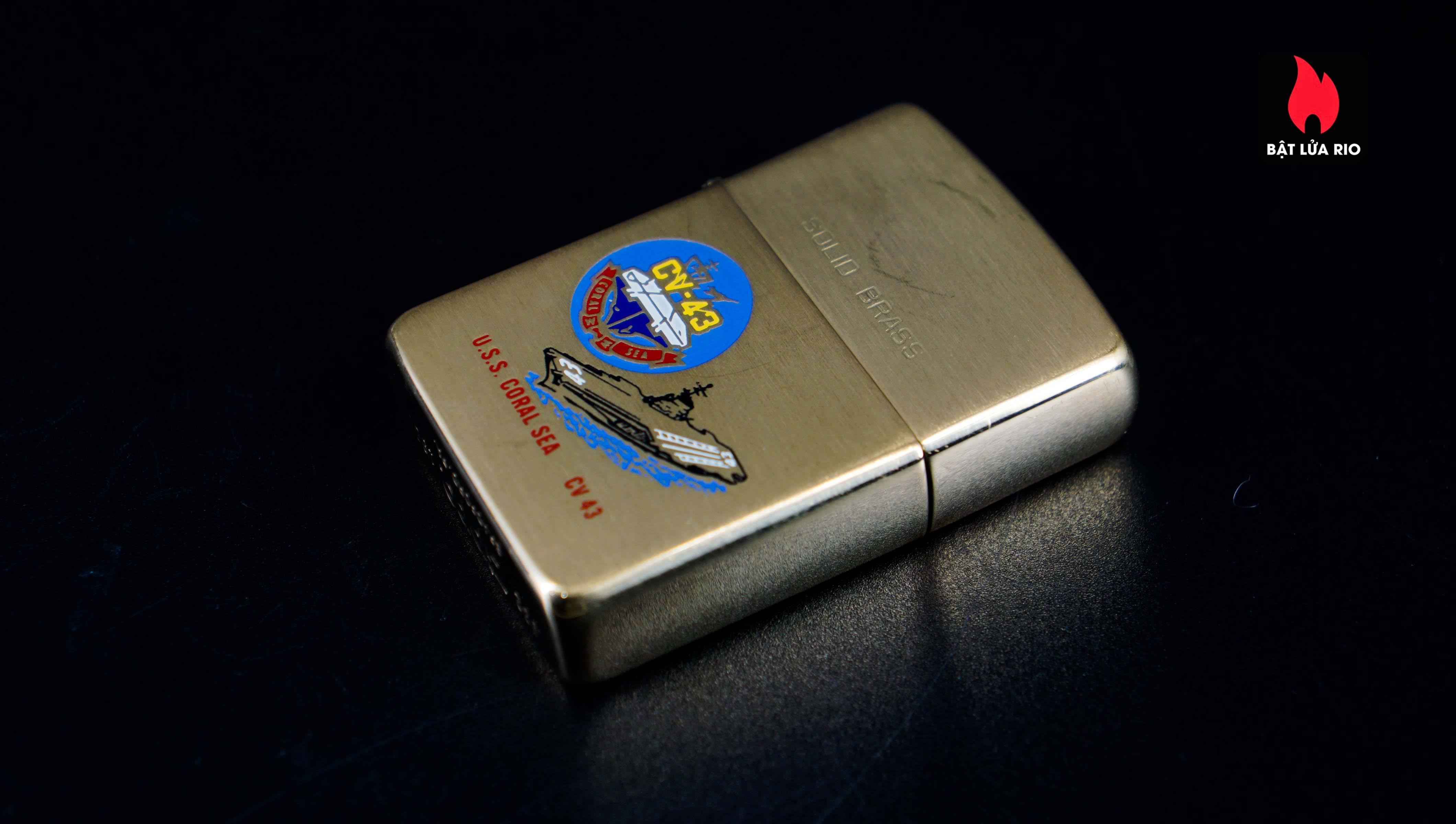 Zippo Chu Niên 1932-1986 – Đồng Nguyên Khối – USS Coral Sea CV-43 12