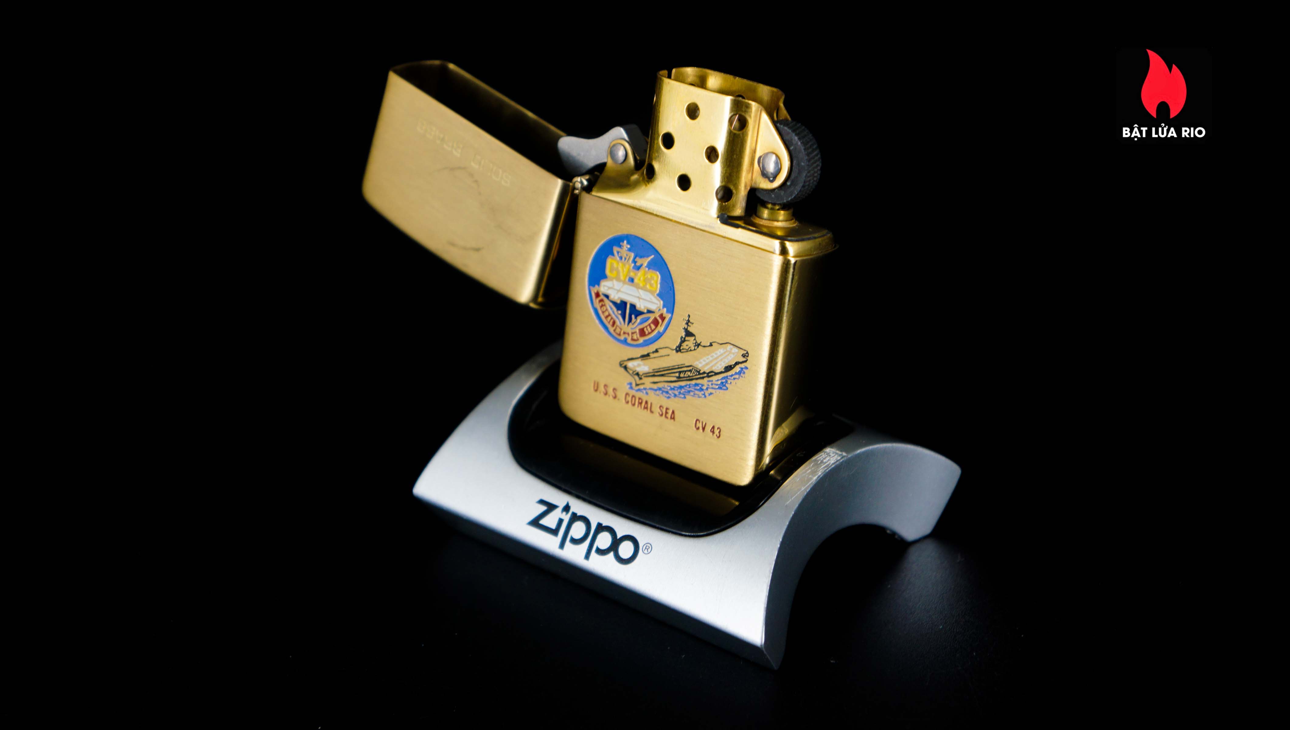 Zippo Chu Niên 1932-1986 – Đồng Nguyên Khối – USS Coral Sea CV-43 15