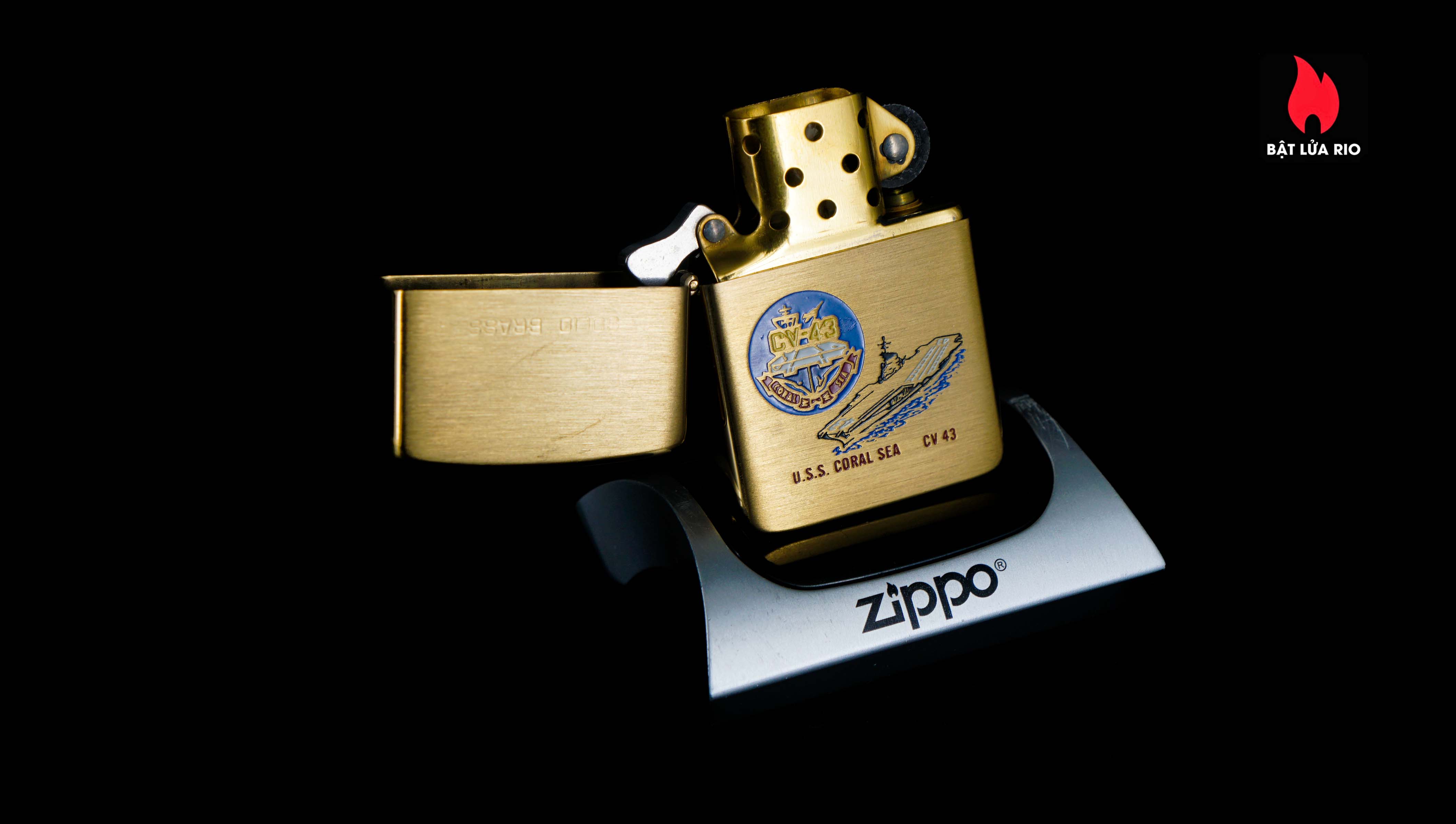 Zippo Chu Niên 1932-1986 – Đồng Nguyên Khối – USS Coral Sea CV-43 16