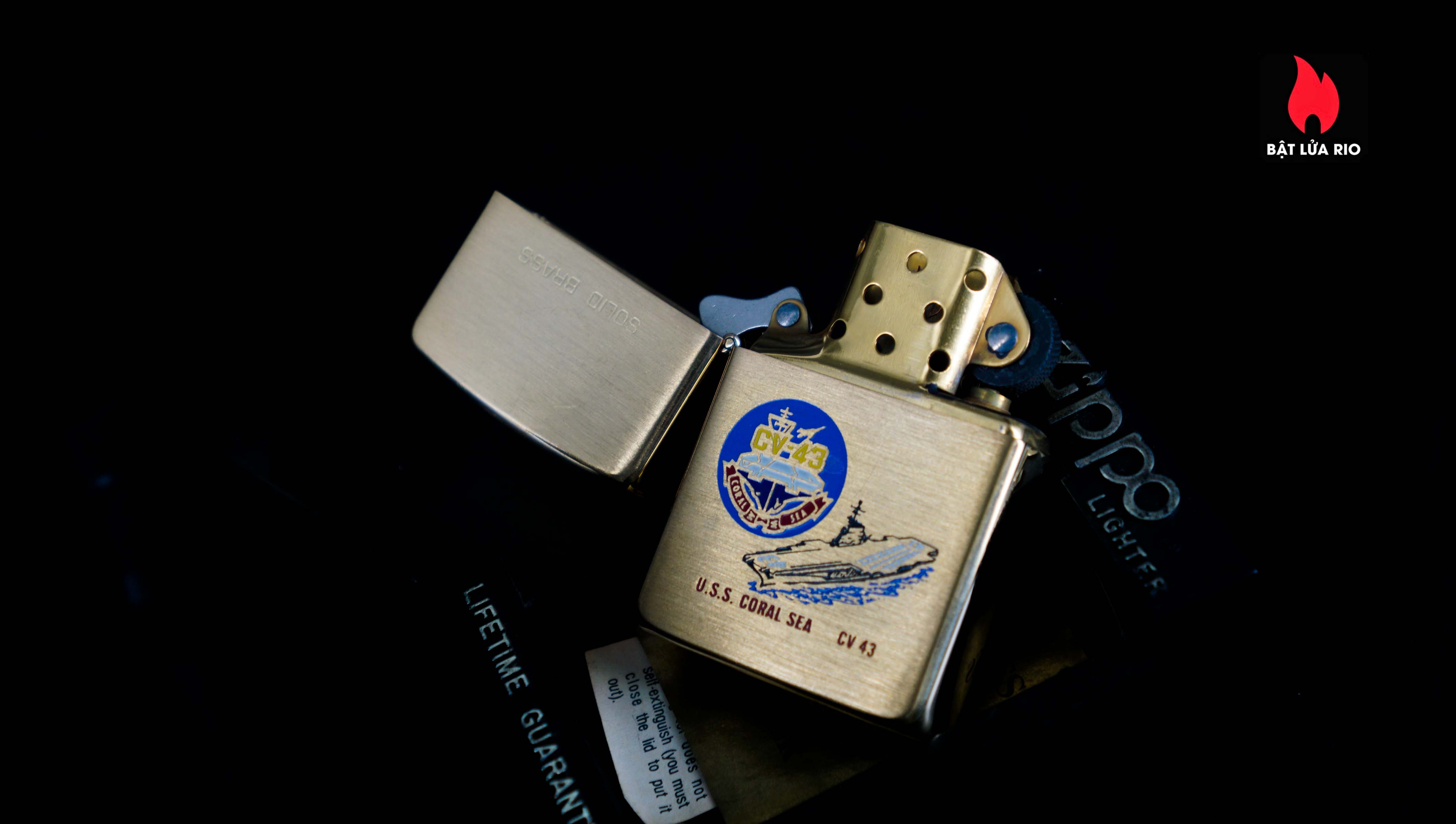 Zippo Chu Niên 1932-1986 – Đồng Nguyên Khối – USS Coral Sea CV-43 19
