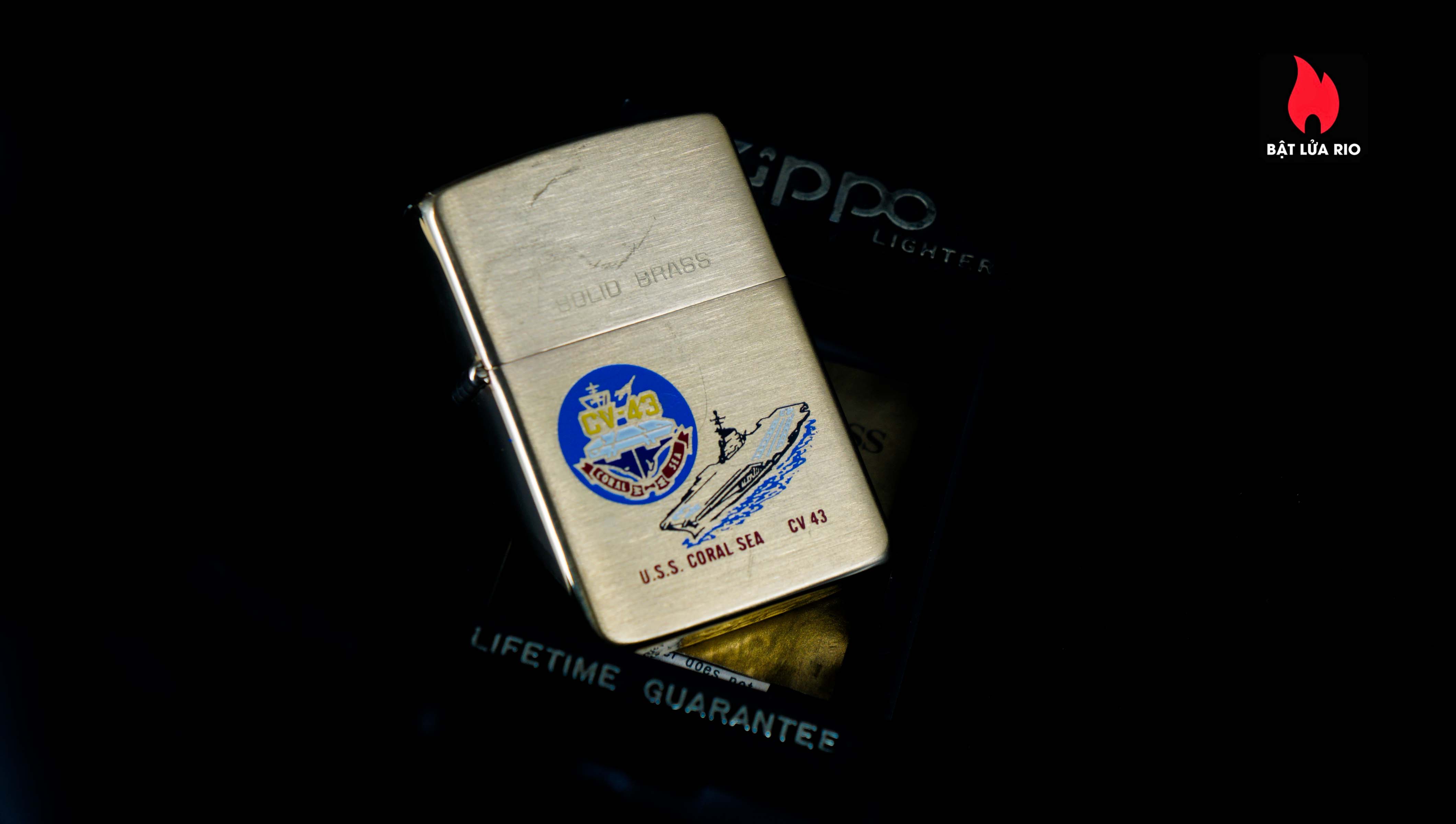 Zippo Chu Niên 1932-1986 – Đồng Nguyên Khối – USS Coral Sea CV-43 20
