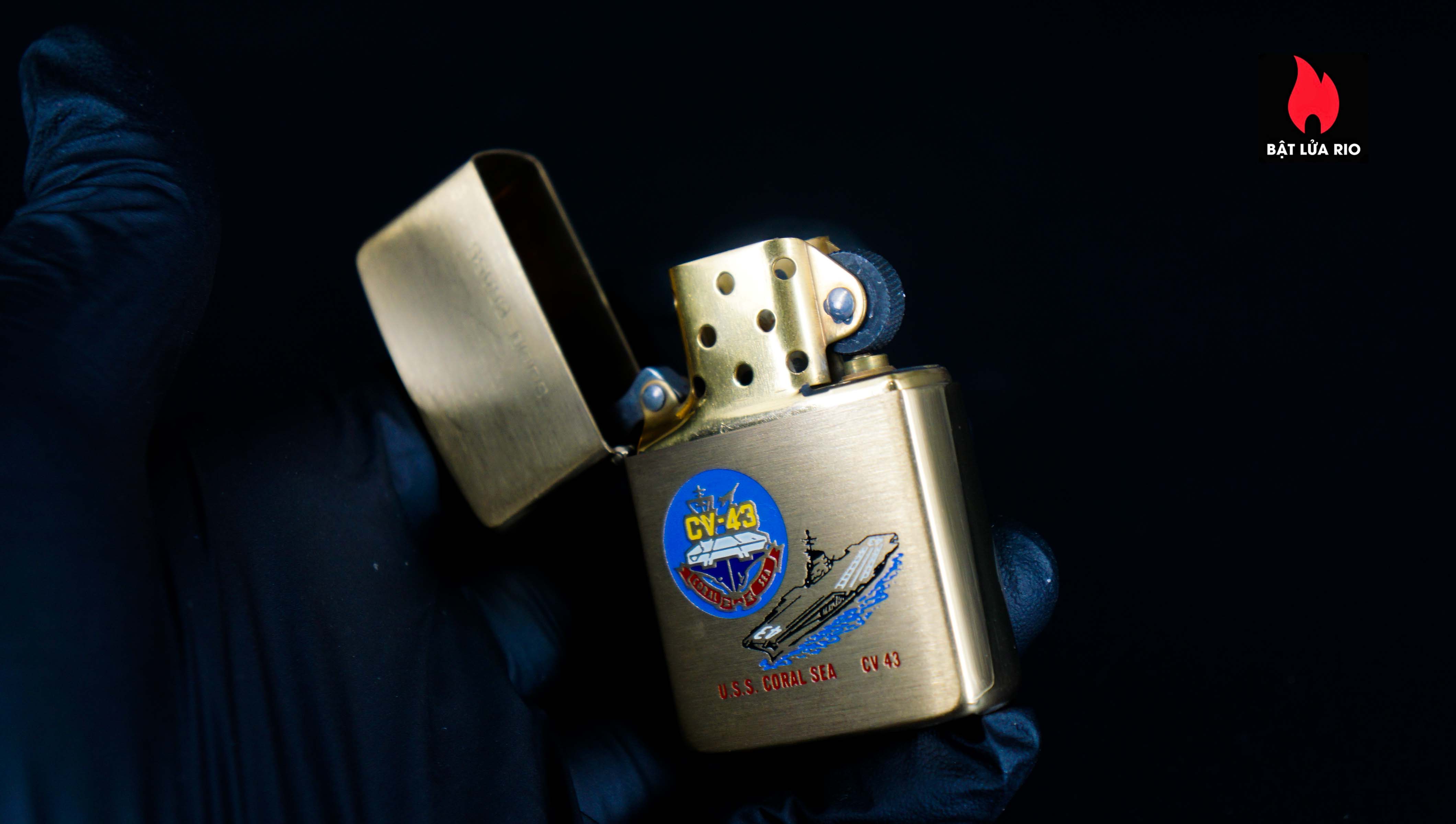 Zippo Chu Niên 1932-1986 – Đồng Nguyên Khối – USS Coral Sea CV-43 3