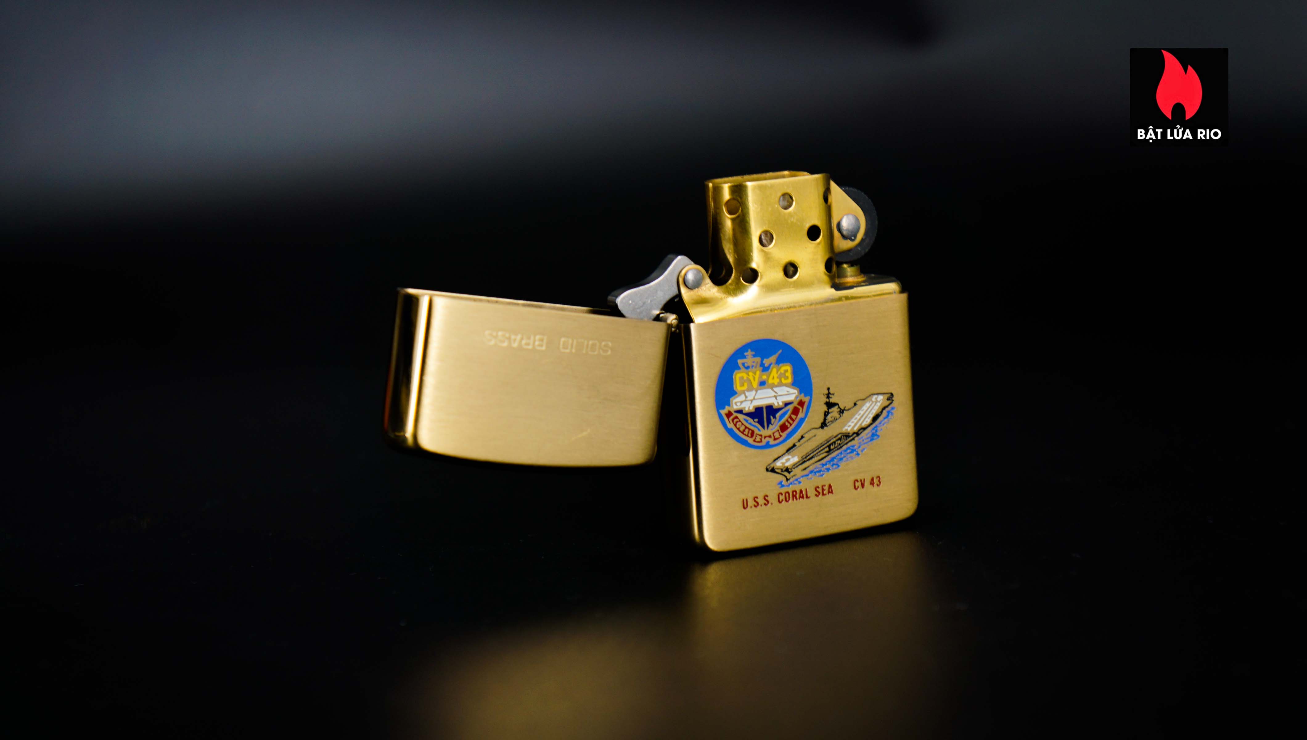Zippo Chu Niên 1932-1986 – Đồng Nguyên Khối – USS Coral Sea CV-43 7