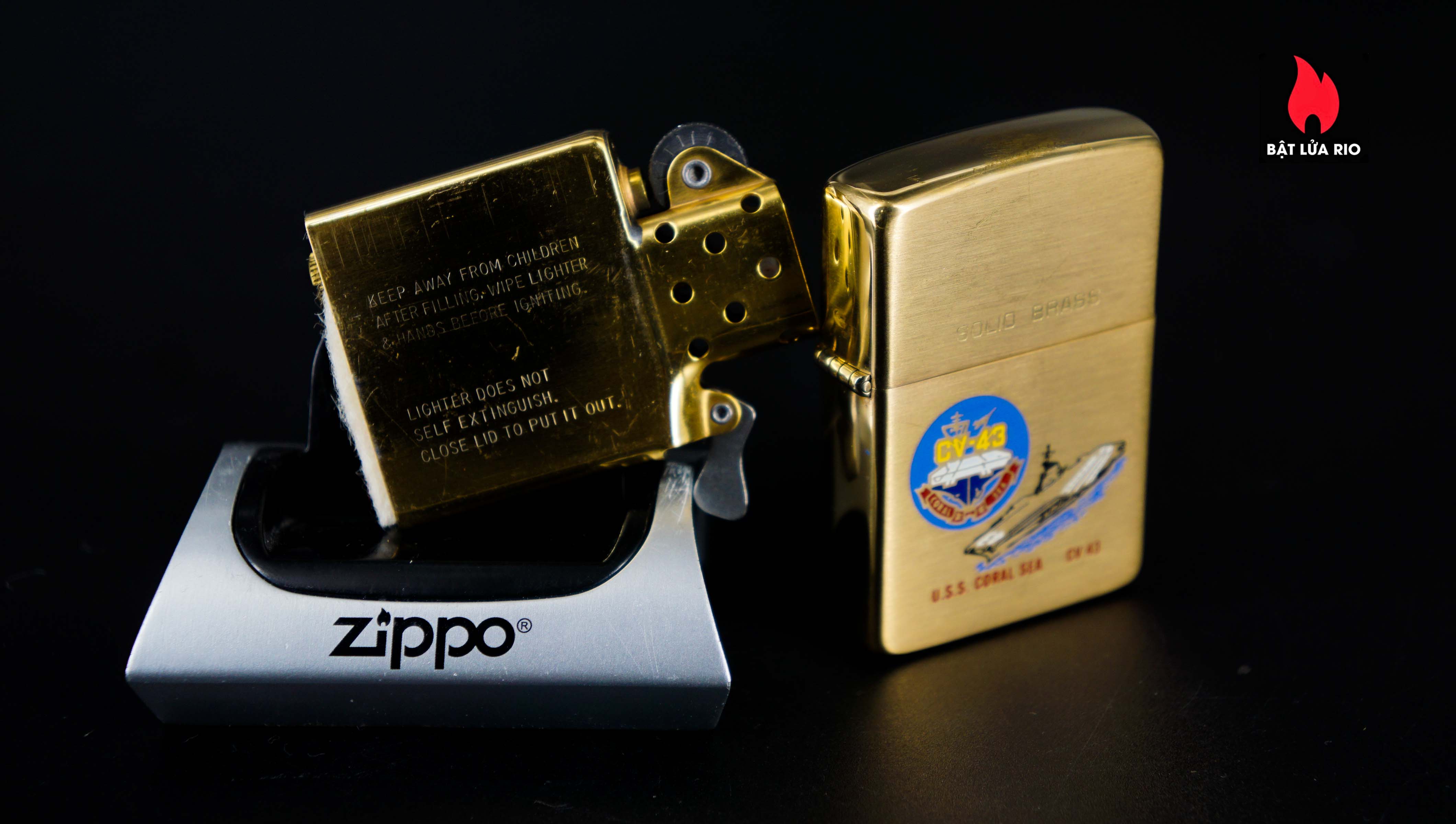 Zippo Chu Niên 1932-1986 – Đồng Nguyên Khối – USS Coral Sea CV-43 8