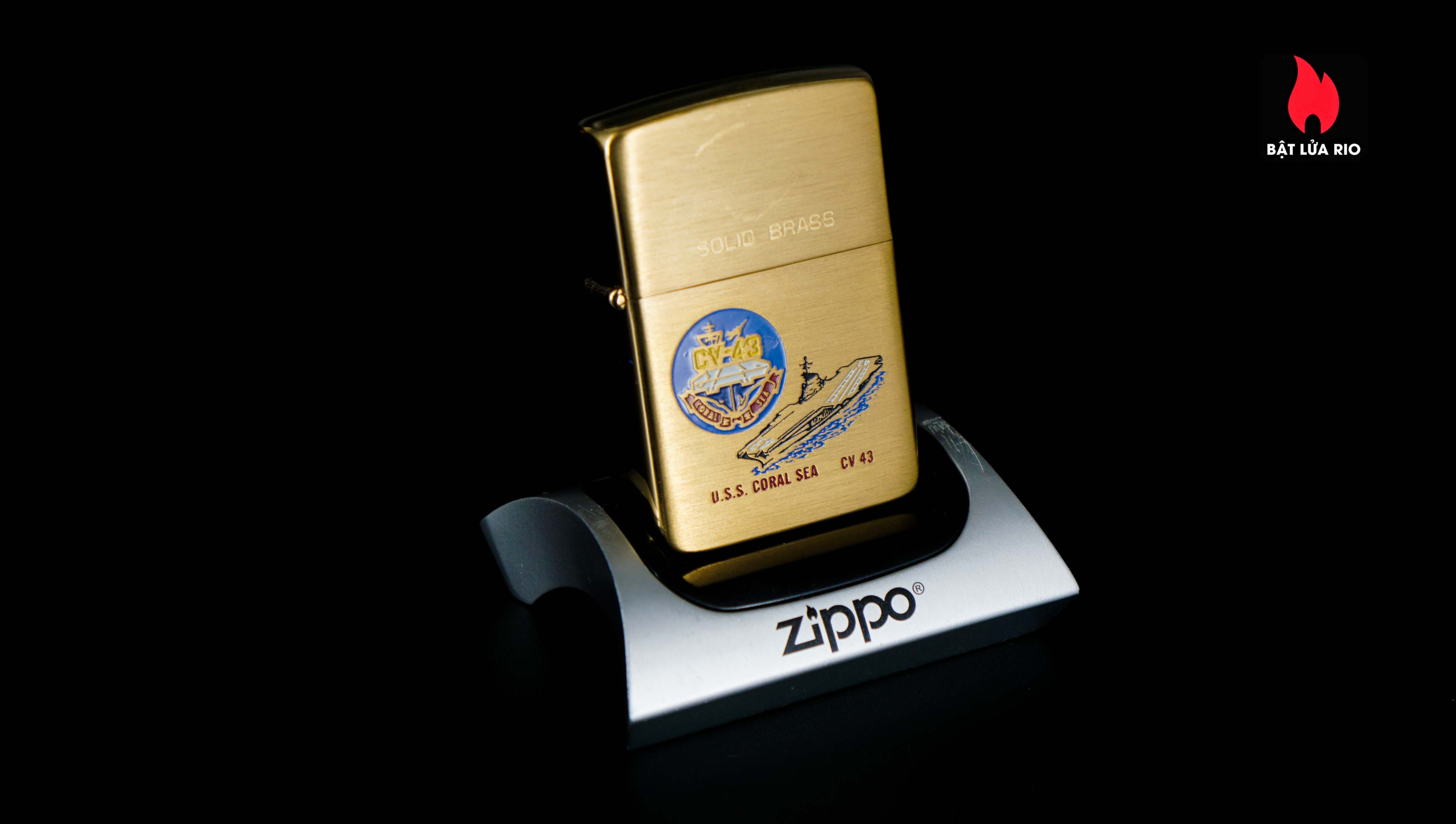 Zippo Chu Niên 1932-1986 – Đồng Nguyên Khối – USS Coral Sea CV-43