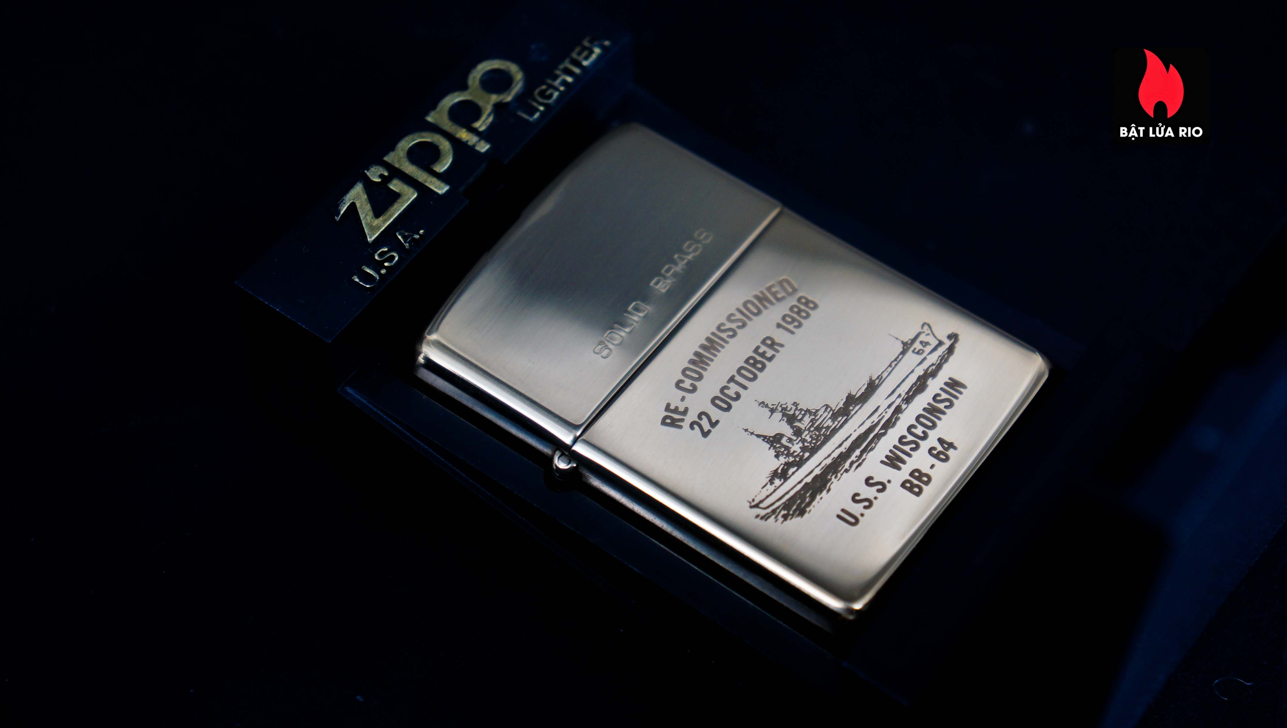 Zippo Chu Niên 1932-1988 – Re-Commissioned 1988 – USS Wisconsin BB-64 34 Zippo Chu Niên 1932-1988 – Re-Commissioned 1988 – USS Wisconsin BB-64 17