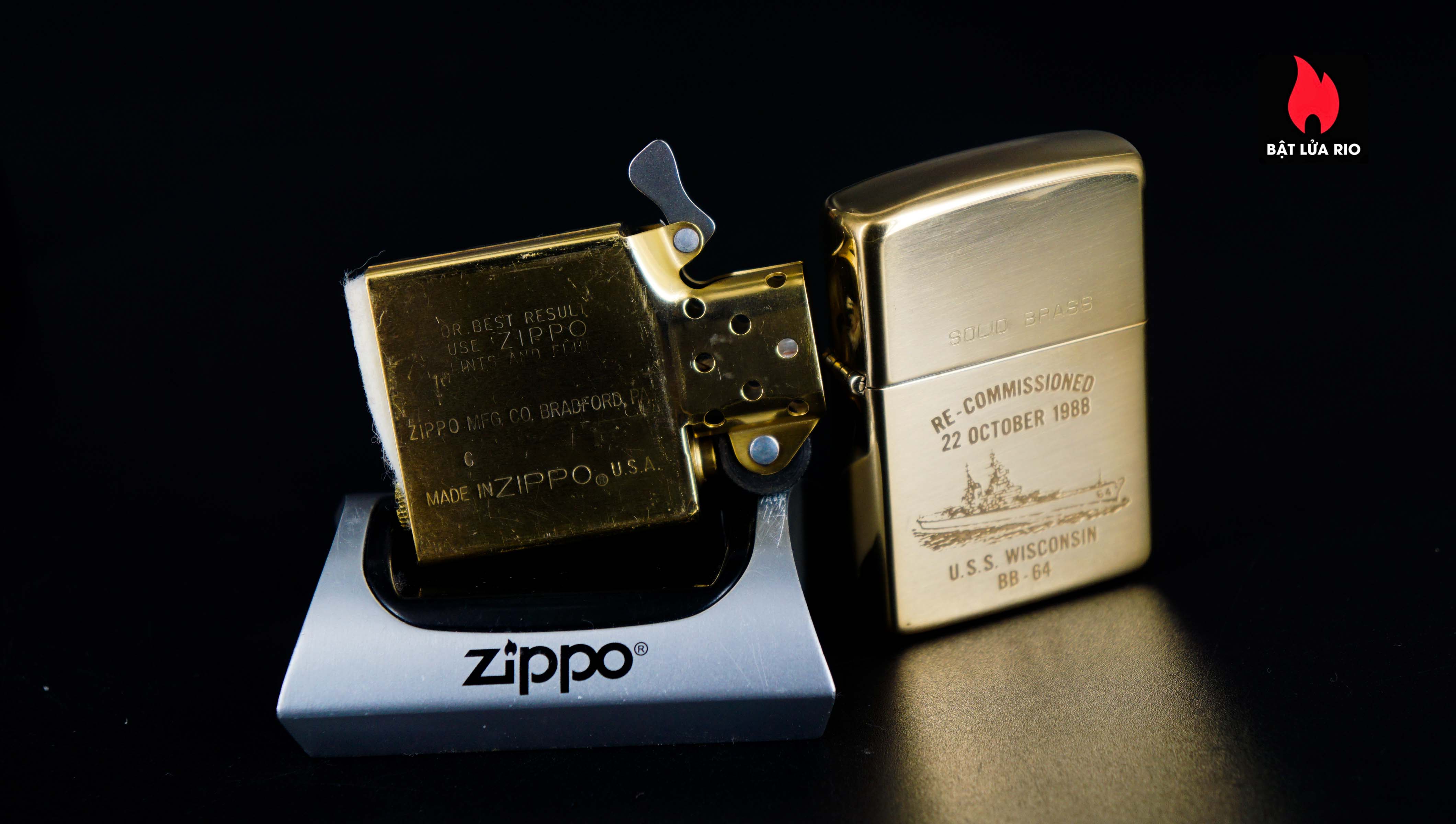 Zippo Chu Niên 1932-1988 – Re-Commissioned 1988 – USS Wisconsin BB-64 49 Zippo Chu Niên 1932-1988 – Re-Commissioned 1988 – USS Wisconsin BB-64 2