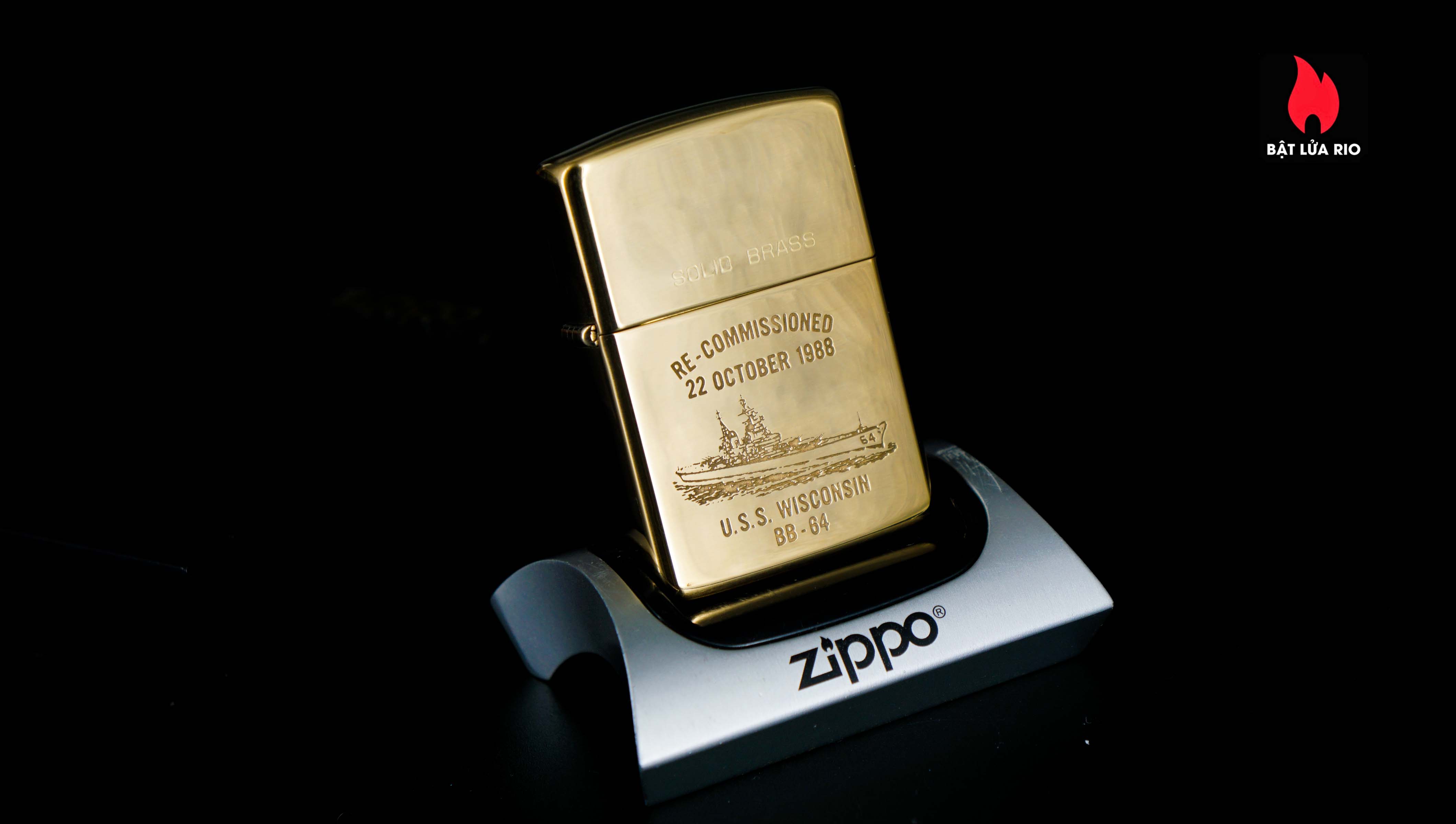 Zippo Chu Niên 1932-1988 – Re-Commissioned 1988 – USS Wisconsin BB-64 36 Zippo Chu Niên 1932-1988 – Re-Commissioned 1988 – USS Wisconsin BB-64