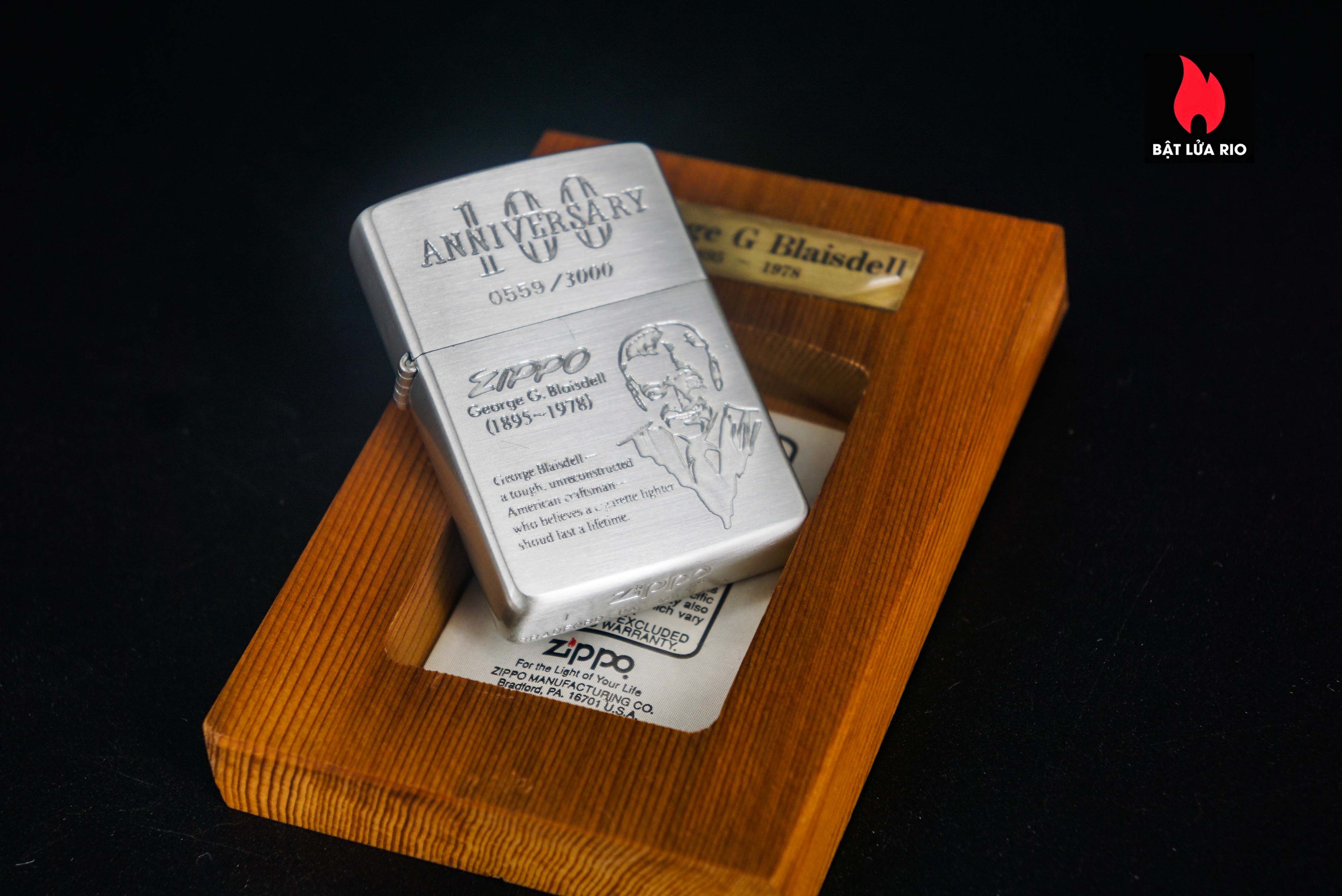 Zippo La Mã 1994 – 100th Anniversary Geogre G Blaisdell - Founder Of Zippo 10