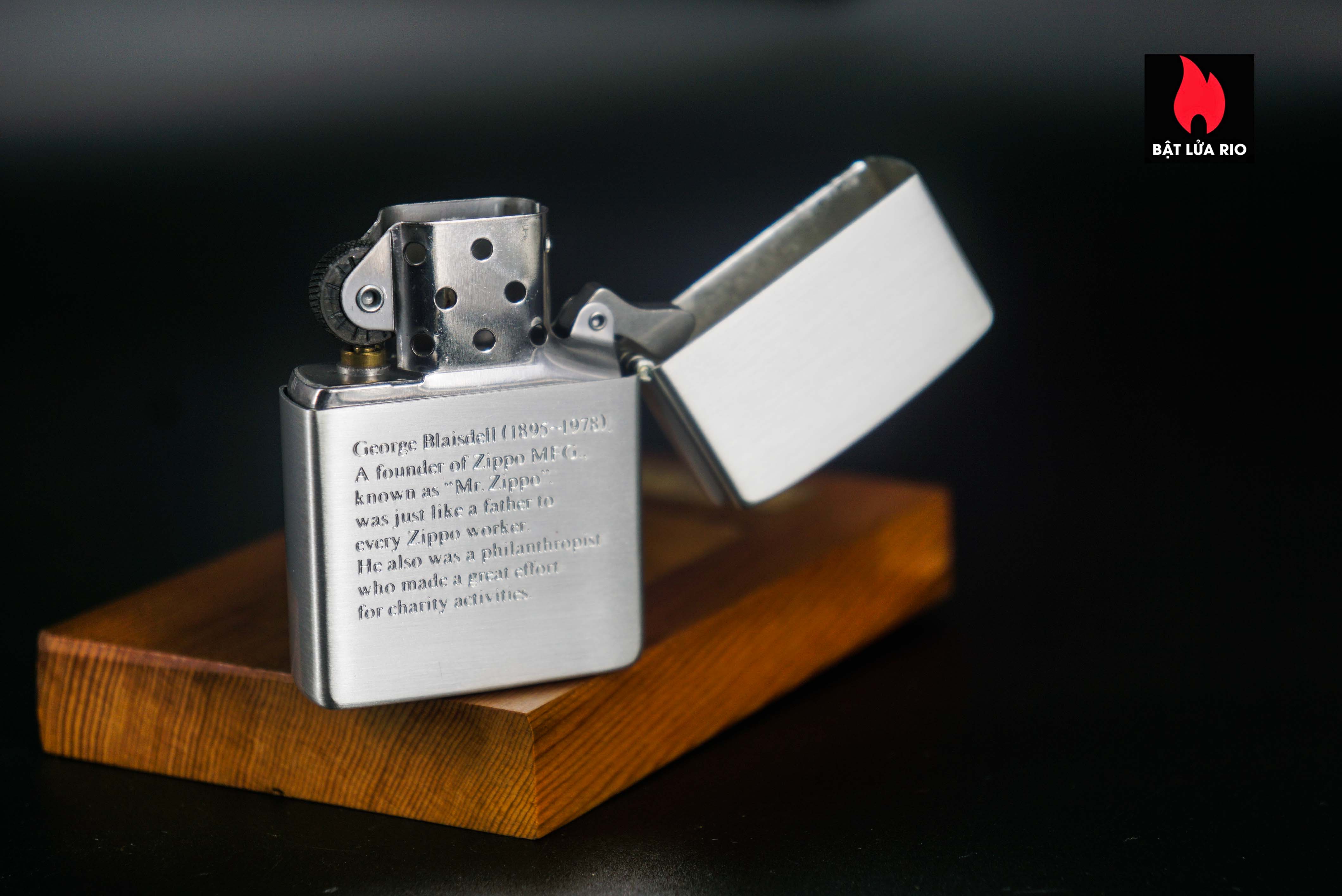 Zippo La Mã 1994 – 100th Anniversary Geogre G Blaisdell - Founder Of Zippo 3