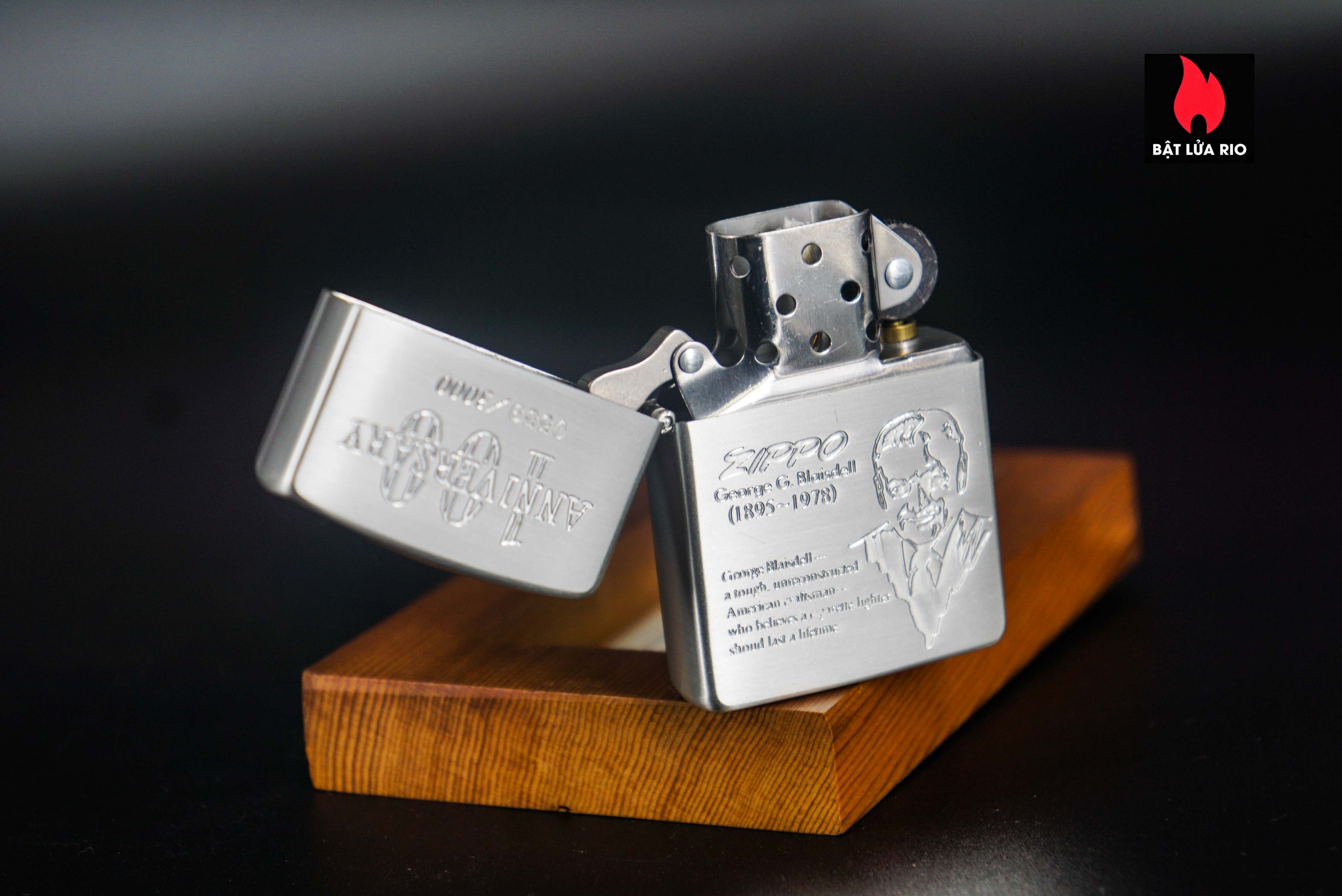 Zippo La Mã 1994 – 100th Anniversary Geogre G Blaisdell - Founder Of Zippo 4