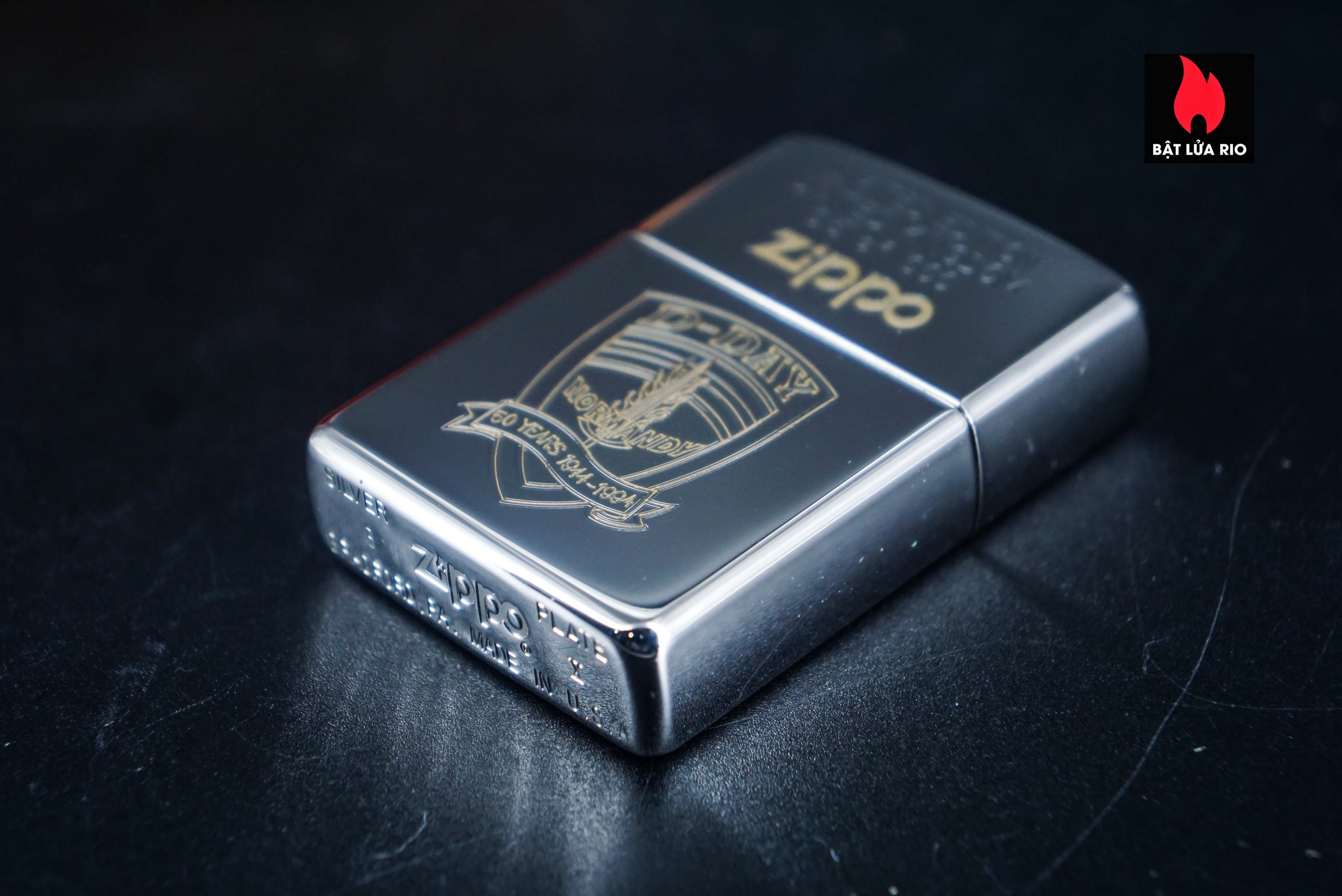 Zippo La Mã 1994 – D-Day United KingDom – Silver Plate – Limited 0151 Of 1000 – Normandy 50 Years 1944-1994 10