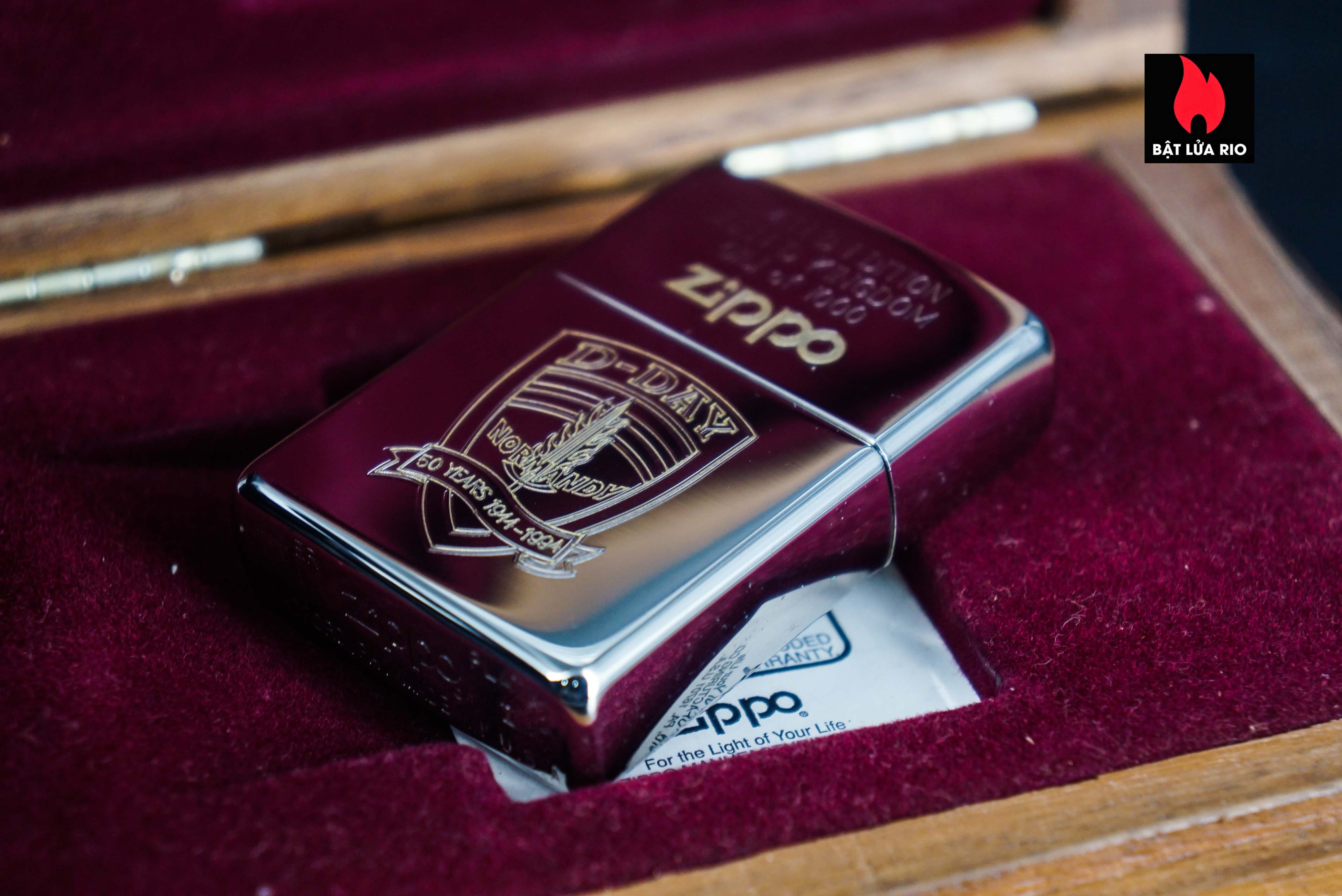 Zippo La Mã 1994 – D-Day United KingDom – Silver Plate – Limited 0151 Of 1000 – Normandy 50 Years 1944-1994 11
