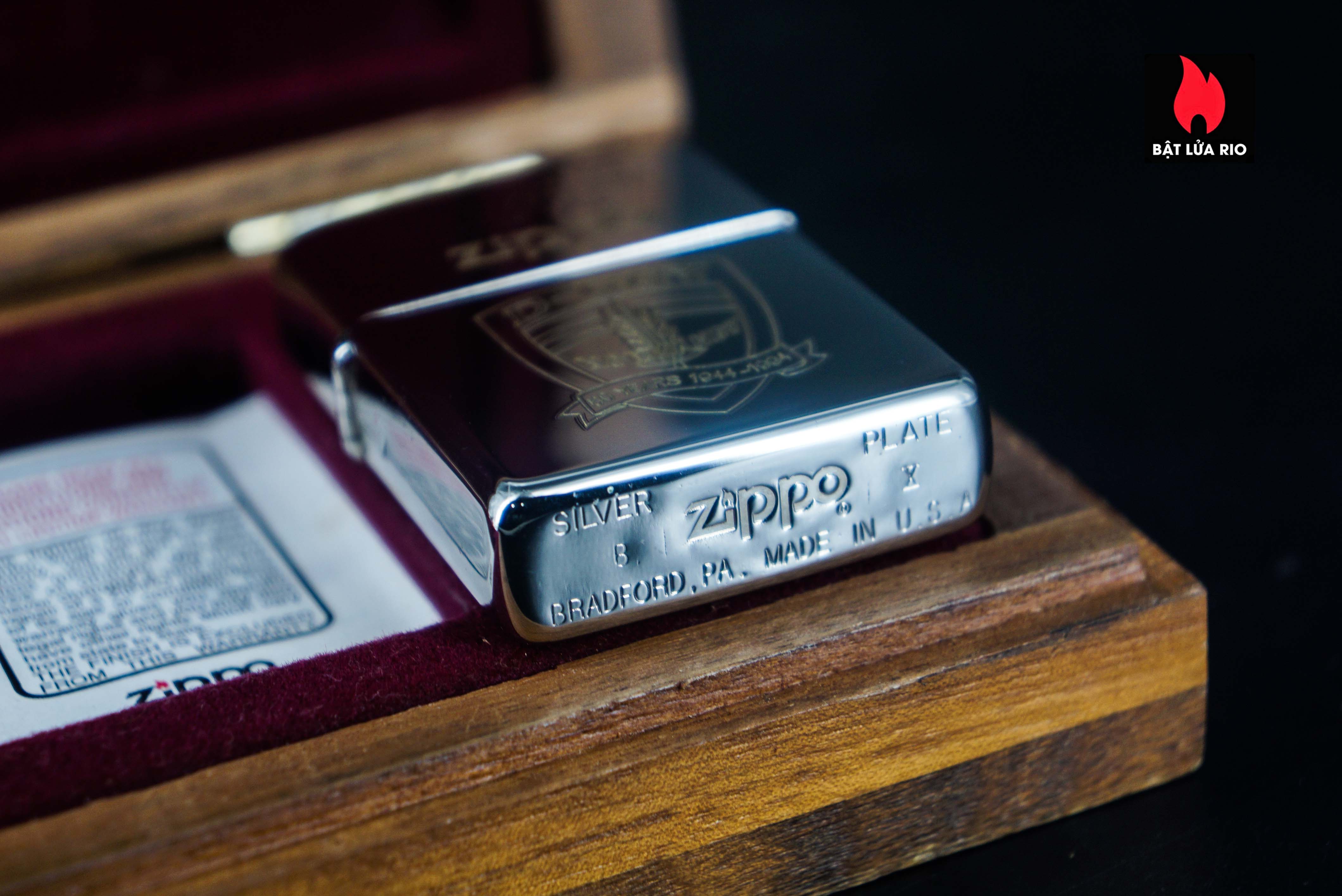 Zippo La Mã 1994 – D-Day United KingDom – Silver Plate – Limited 0151 Of 1000 – Normandy 50 Years 1944-1994 12