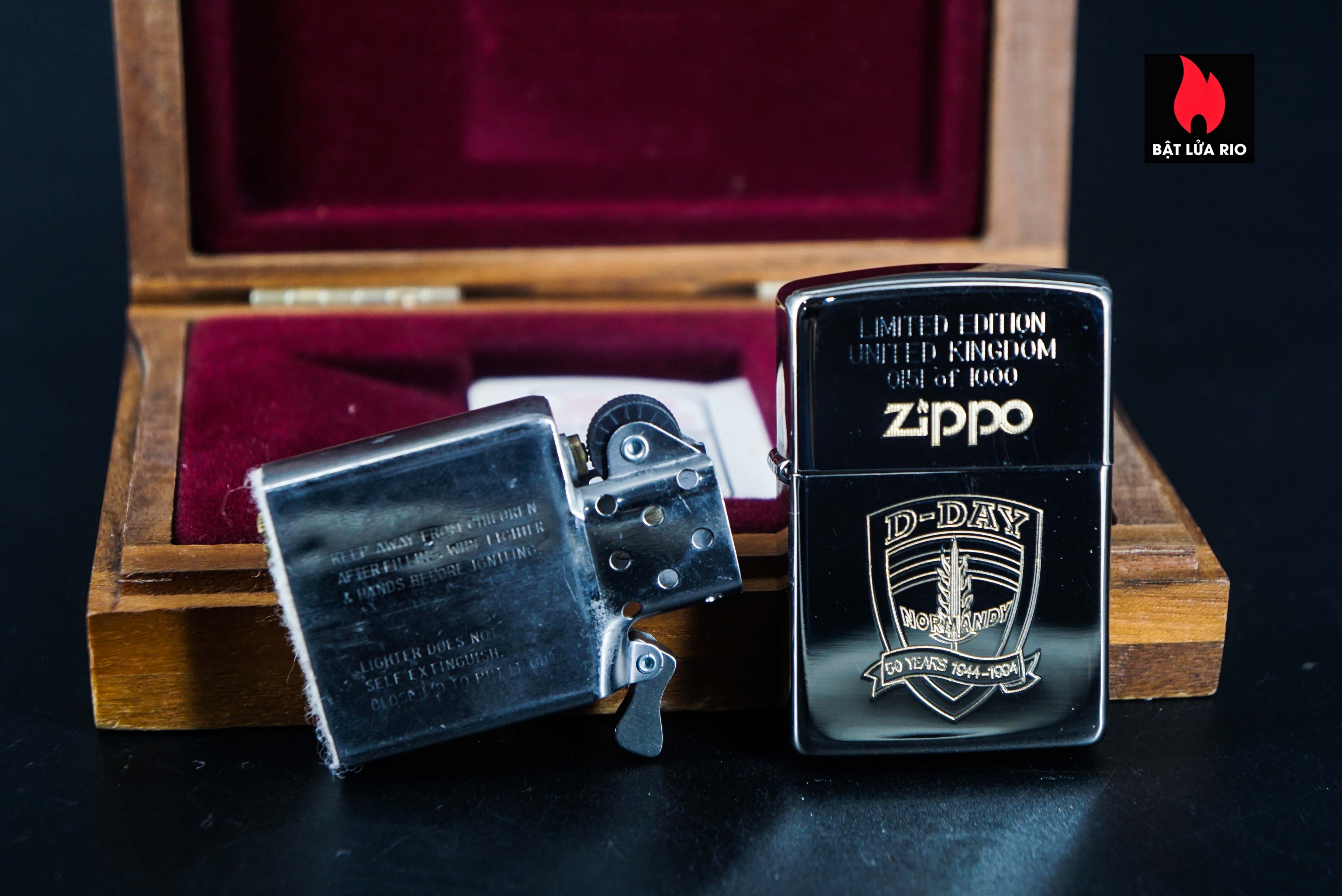 Zippo La Mã 1994 – D-Day United KingDom – Silver Plate – Limited 0151 Of 1000 – Normandy 50 Years 1944-1994 6