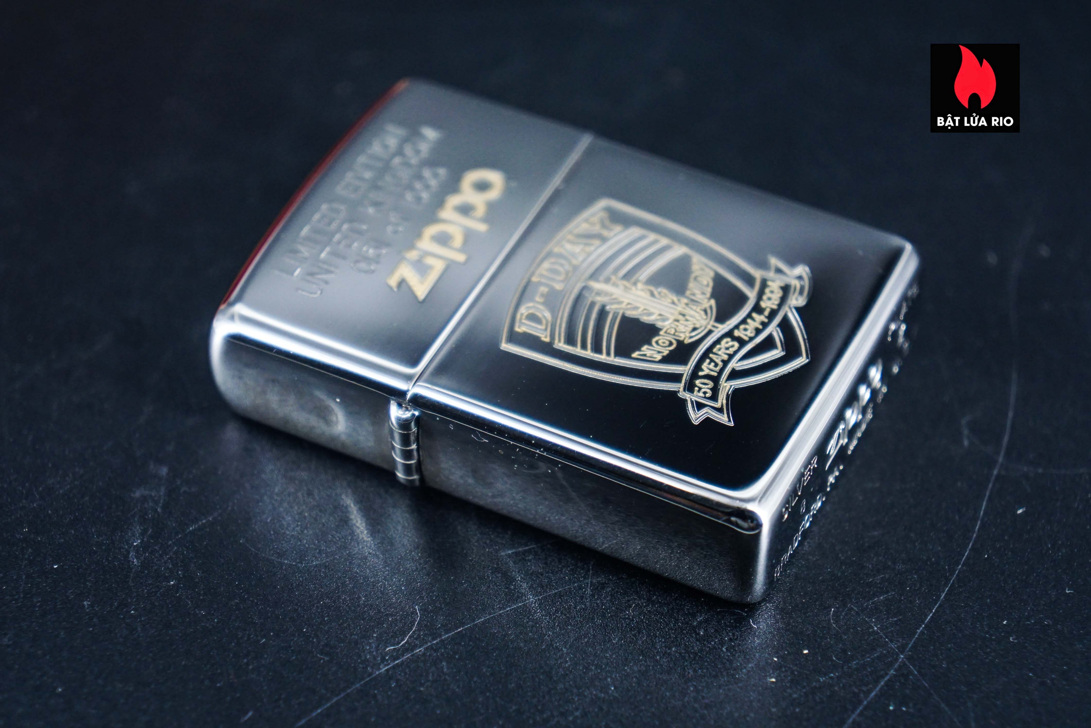 Zippo La Mã 1994 – D-Day United KingDom – Silver Plate – Limited 0151 Of 1000 – Normandy 50 Years 1944-1994 9