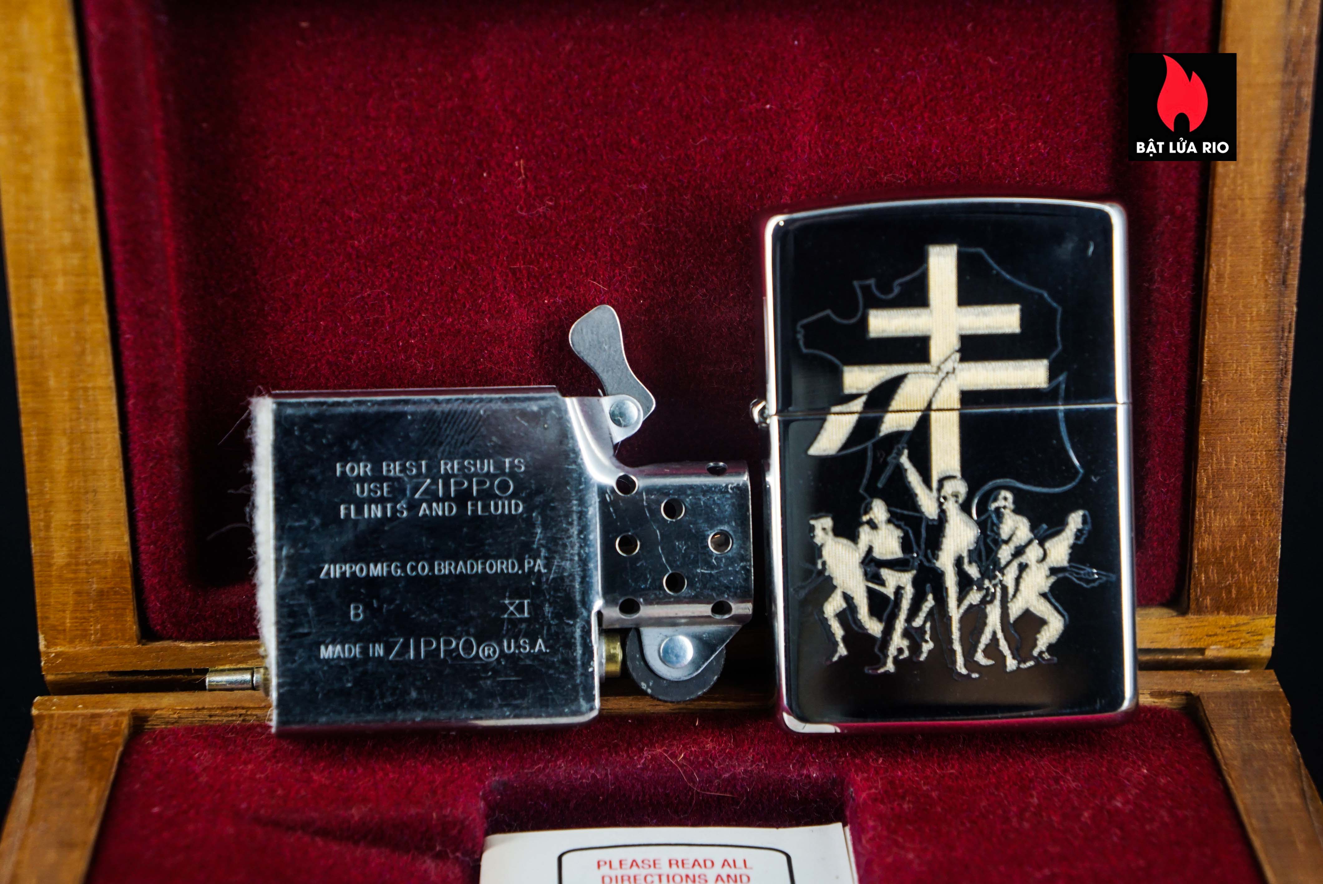 Zippo La Mã 1995 – Victoire Pour La Liberte 1945-1995 – Silver Plate – Limited 195/500 13