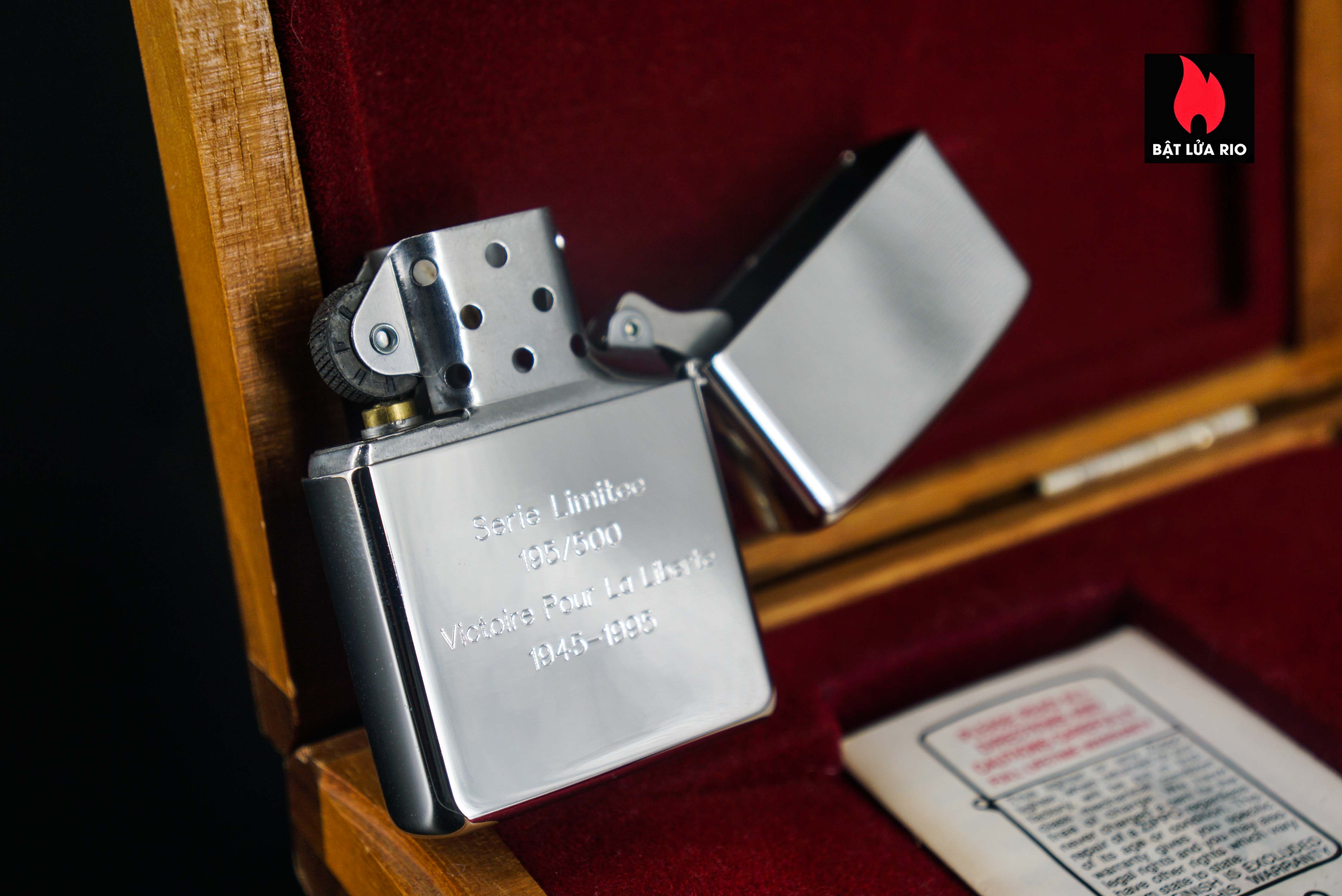 Zippo La Mã 1995 – Victoire Pour La Liberte 1945-1995 – Silver Plate – Limited 195/500 16