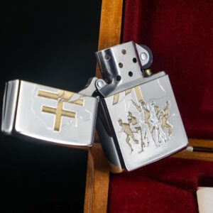 Zippo La Mã 1995 – Victoire Pour La Liberte 1945-1995 – Silver Plate – Limited 195/500 17