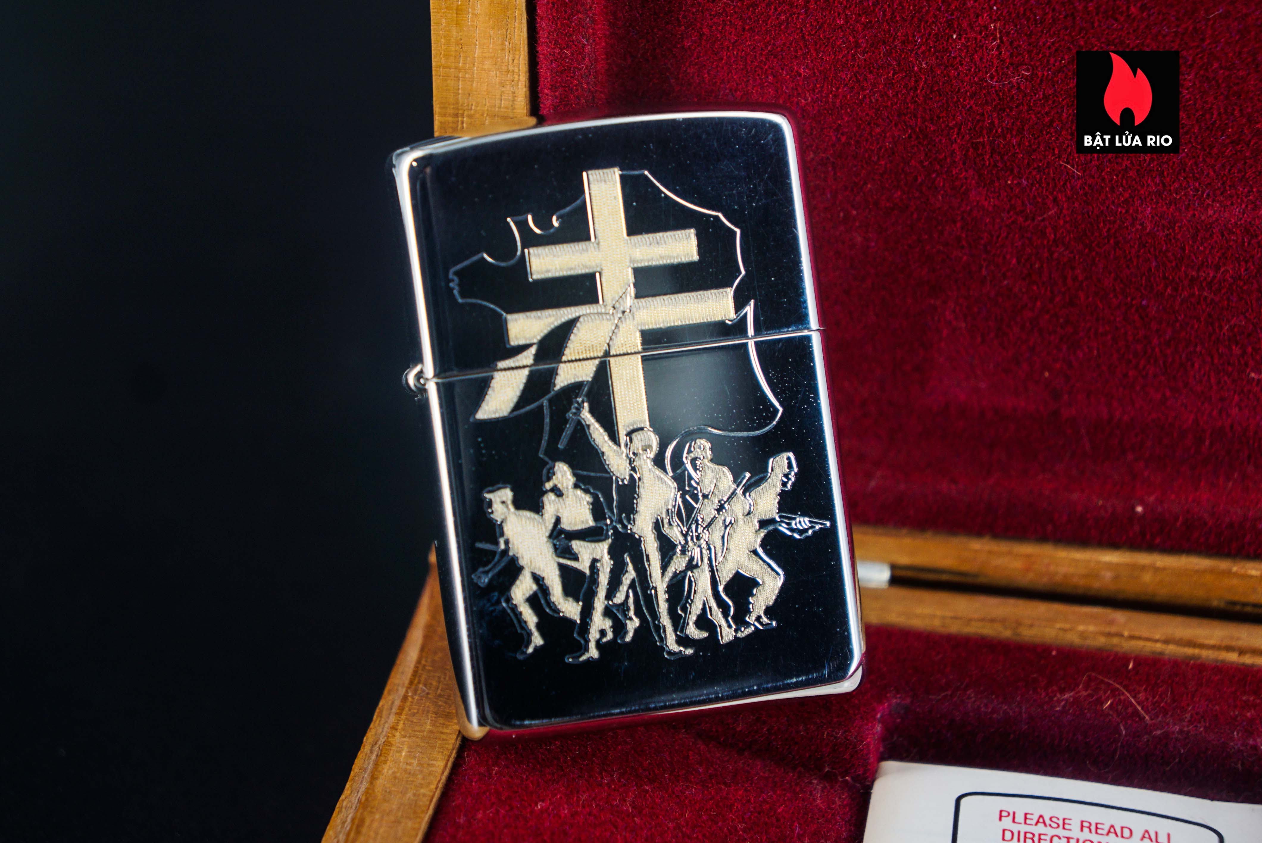 Zippo La Mã 1995 – Victoire Pour La Liberte 1945-1995 – Silver Plate – Limited 195/500 18