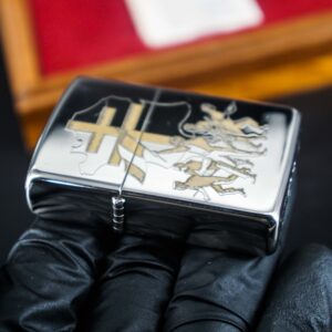 Zippo La Mã 1995 – Victoire Pour La Liberte 1945-1995 – Silver Plate – Limited 195/500 3