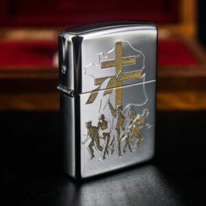 Zippo La Mã 1995 – Victoire Pour La Liberte 1945-1995 – Silver Plate – Limited 195/500 4