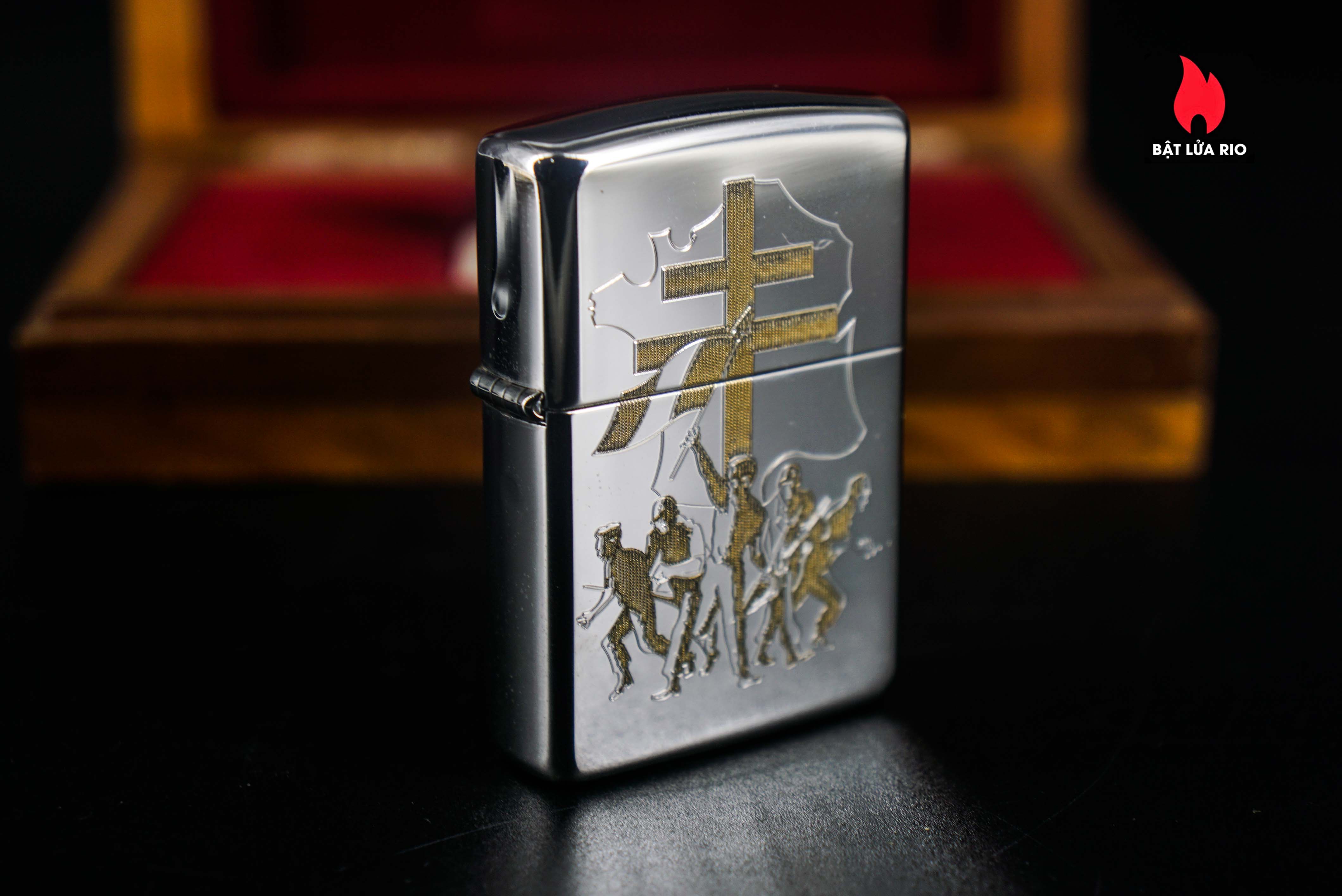 Zippo La Mã 1995 – Victoire Pour La Liberte 1945-1995 – Silver Plate – Limited 195/500 4