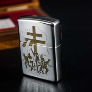 Zippo La Mã 1995 – Victoire Pour La Liberte 1945-1995 – Silver Plate – Limited 195/500 5