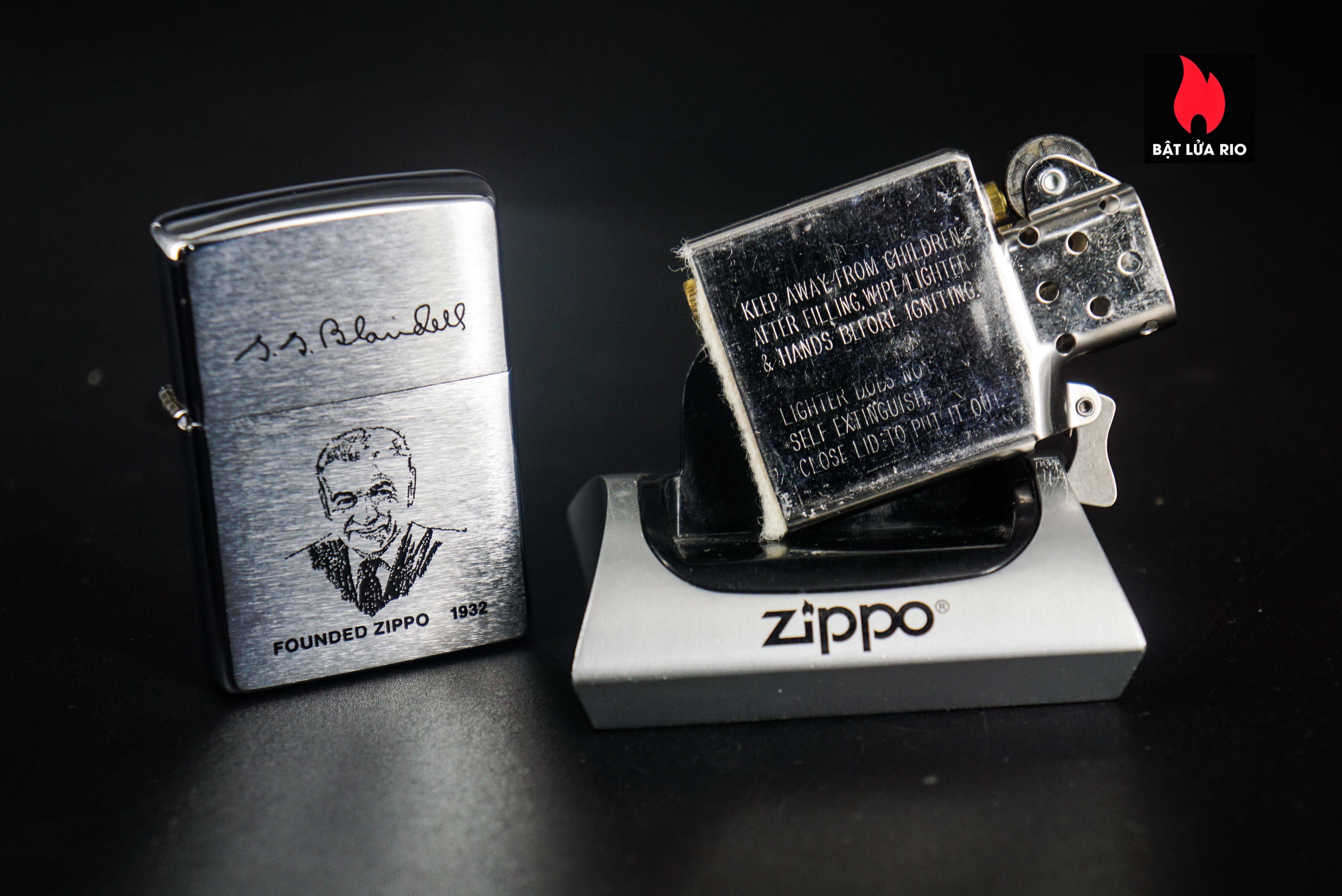 Zippo La Mã 1996 – Founder’s Lighter Brushed Chrome 1