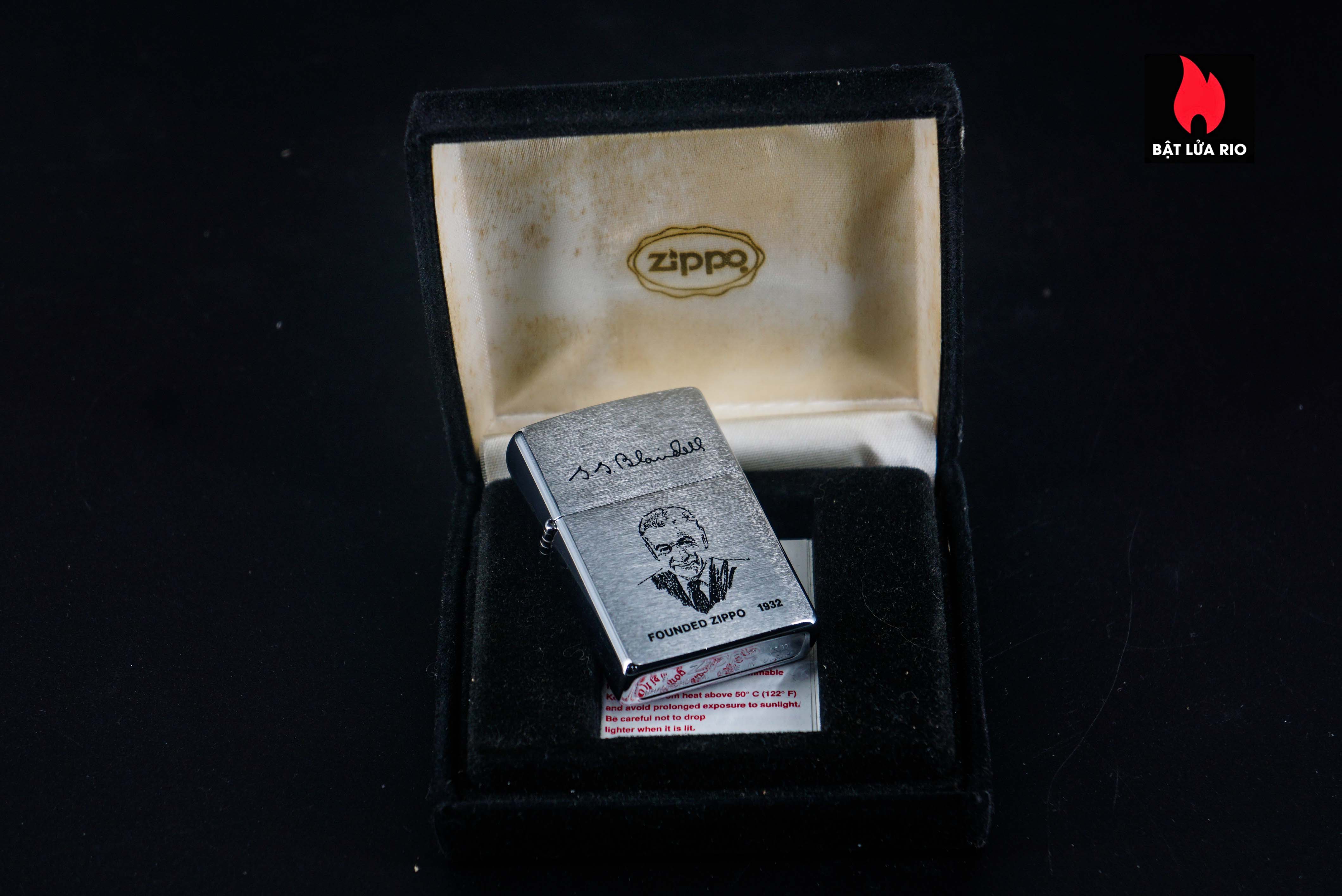 Zippo La Mã 1996 – Founder’s Lighter Brushed Chrome 13