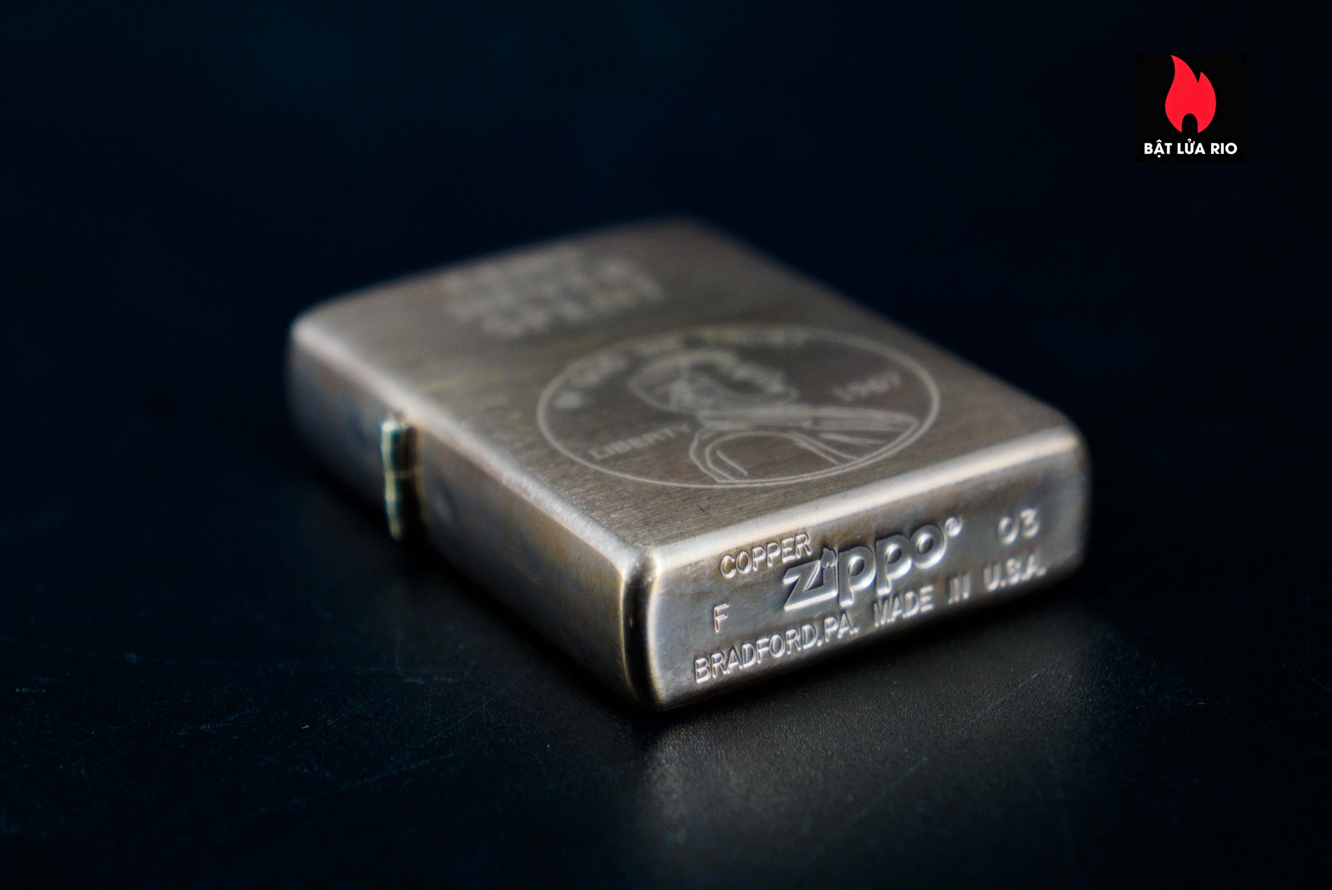 Zippo Solid Copper 2003 – Cent Never Spent – Đồng Đỏ 2003 46 Zippo Solid Copper 2003 – Cent Never Spent – Đồng Đỏ 2003 10