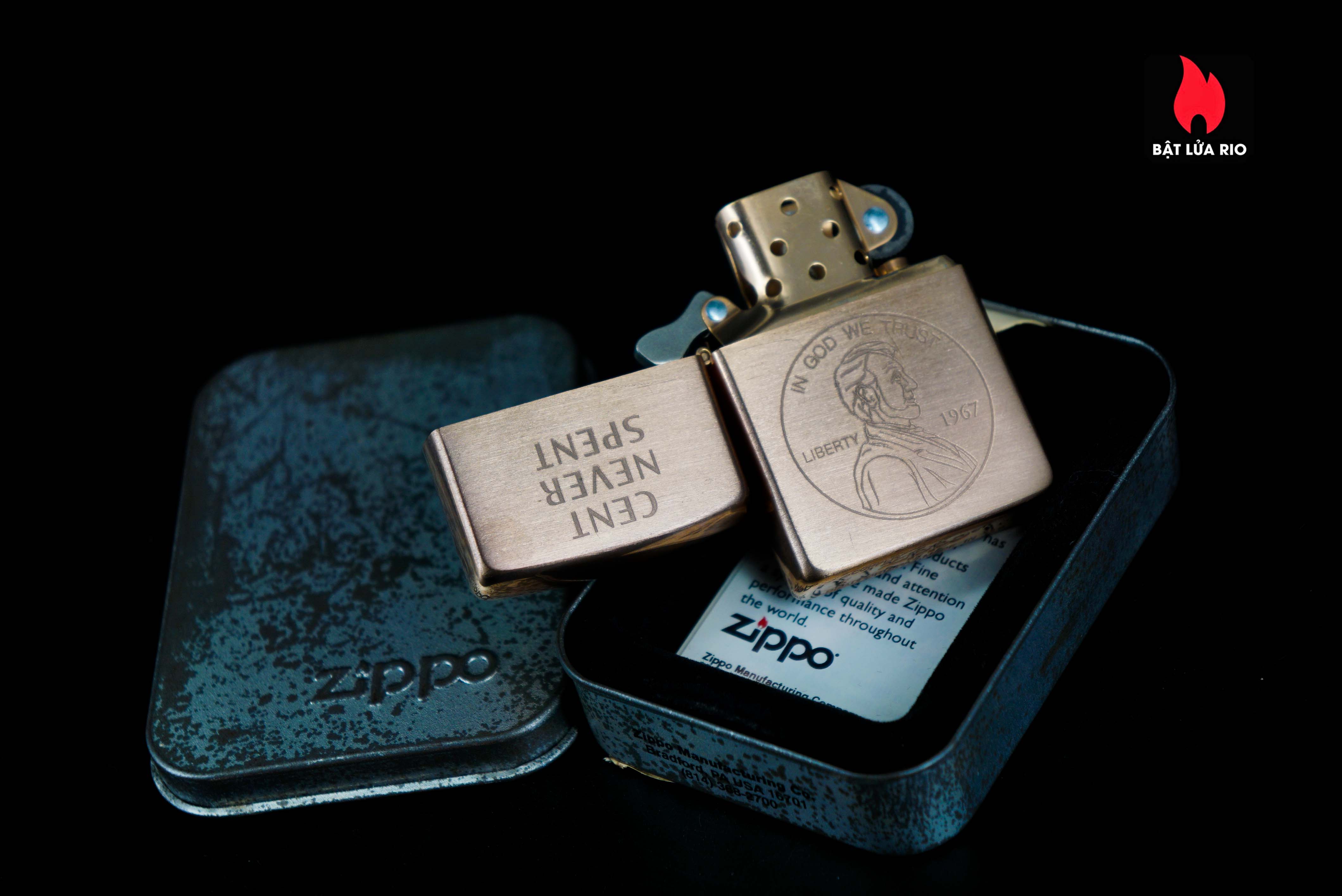 Zippo Solid Copper 2003 – Cent Never Spent – Đồng Đỏ 2003 41 Zippo Solid Copper 2003 – Cent Never Spent – Đồng Đỏ 2003 15
