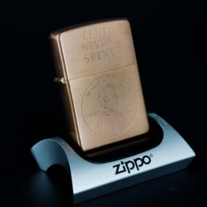 Zippo Solid Copper 2003 – Cent Never Spent – Đồng Đỏ 2003