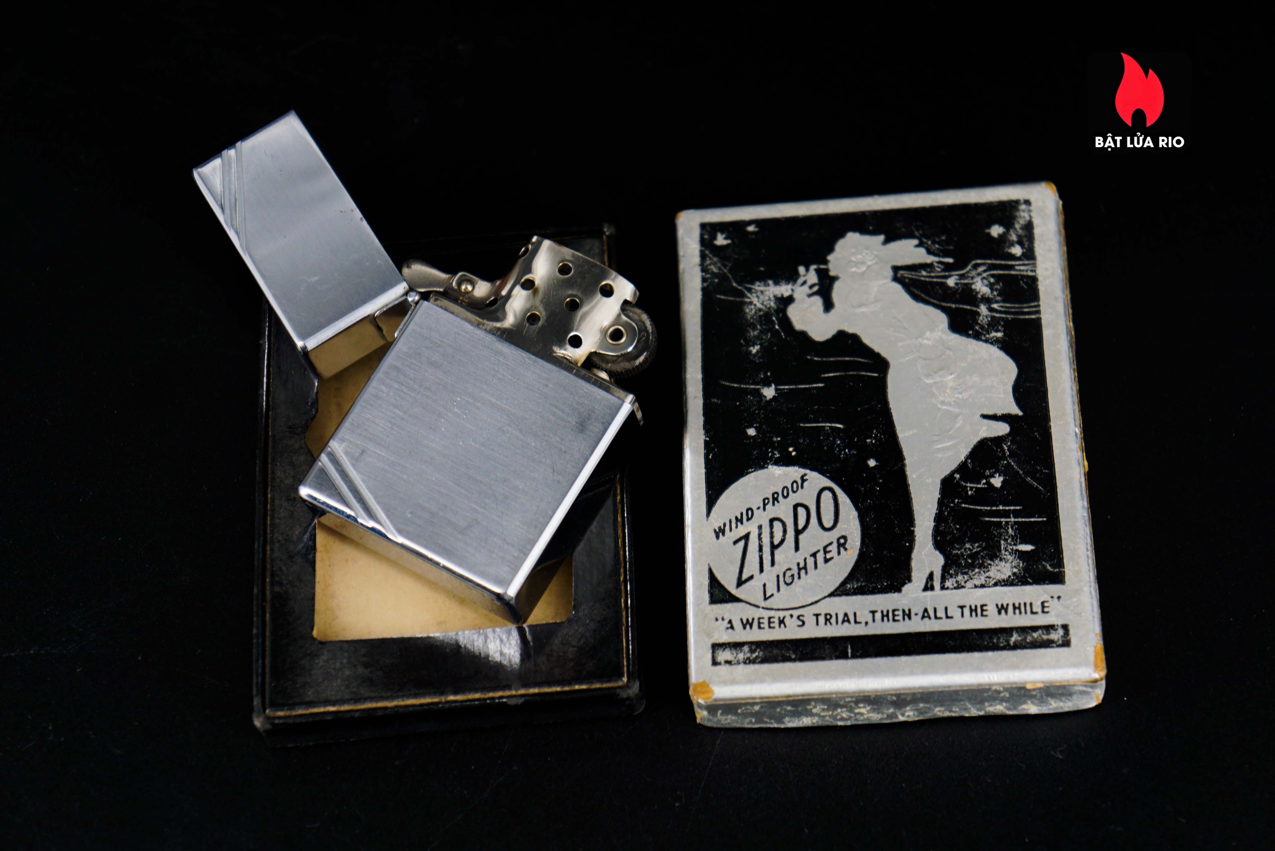 Zippo Xưa 1935 – Plain Trơn – Bản Lề Ngoài 3 Chấu – Ruột Pitton 16 Lỗ 62 Zippo Xưa 1935 – Plain Trơn – Bản Lề Ngoài 3 Chấu – Ruột Pitton 16 Lỗ 36