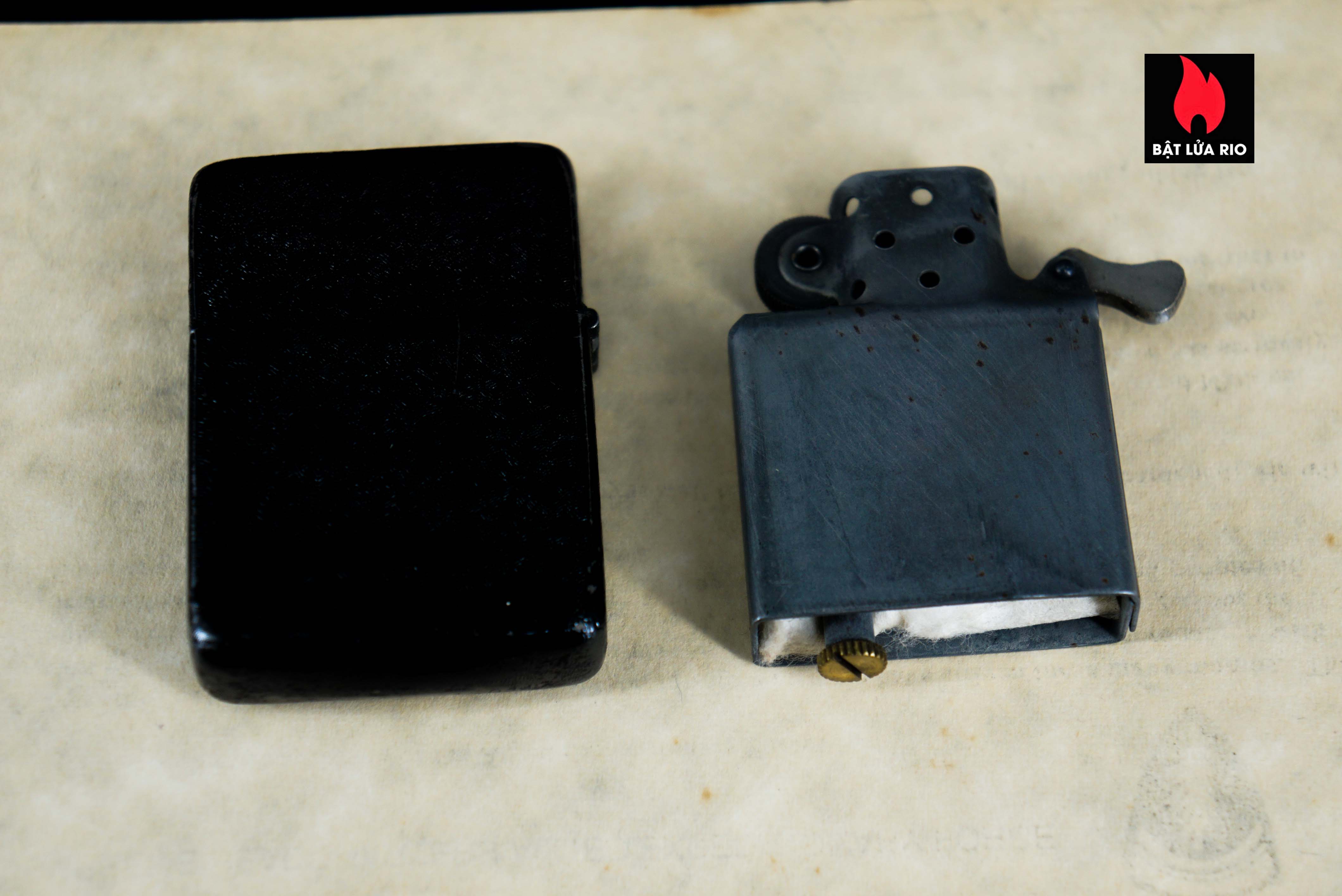 Zippo Xưa 1942 – Black Crackle – World War II – Us Navy 14