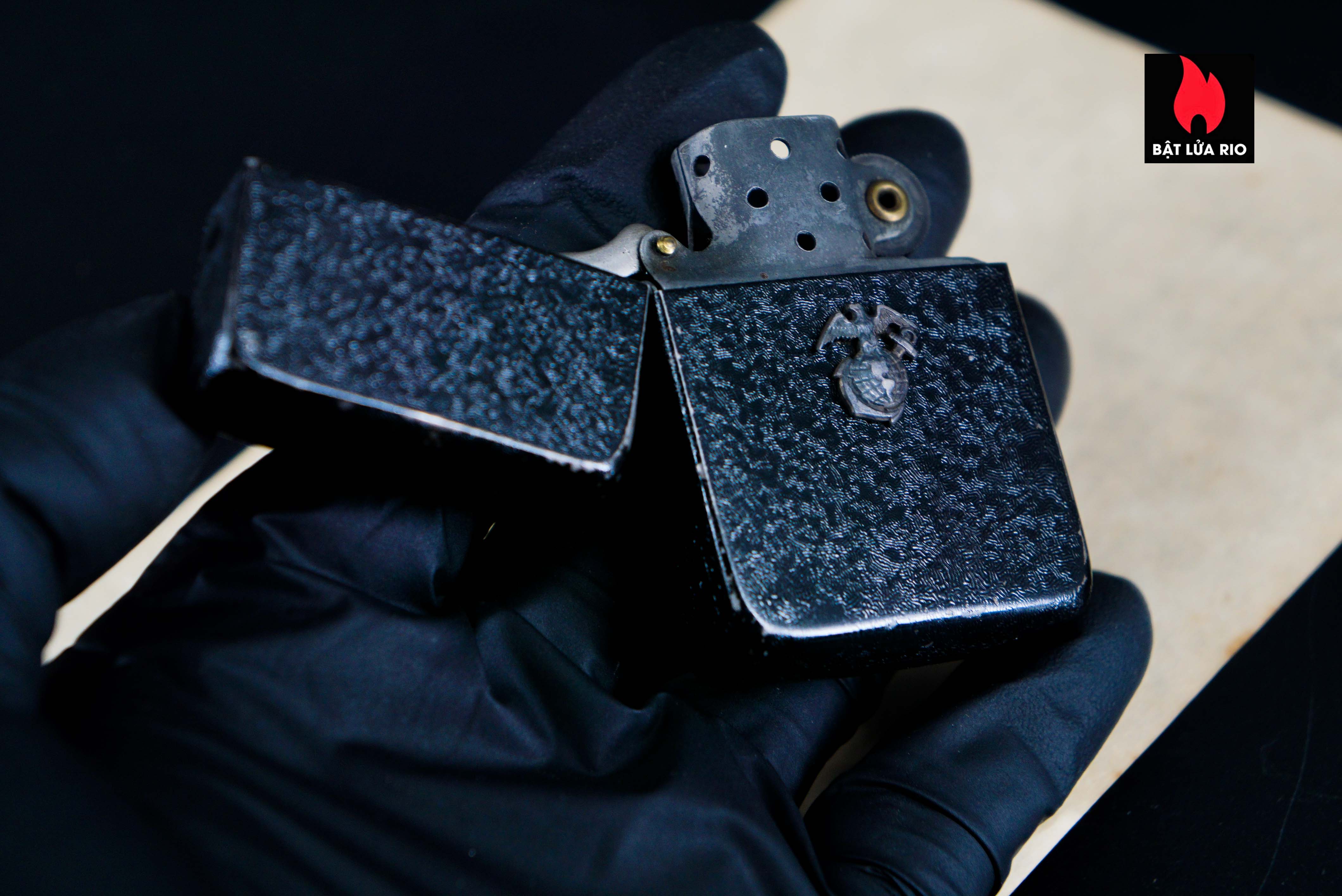 Zippo Xưa 1942 – Black Crackle – World War II – Us Navy 16