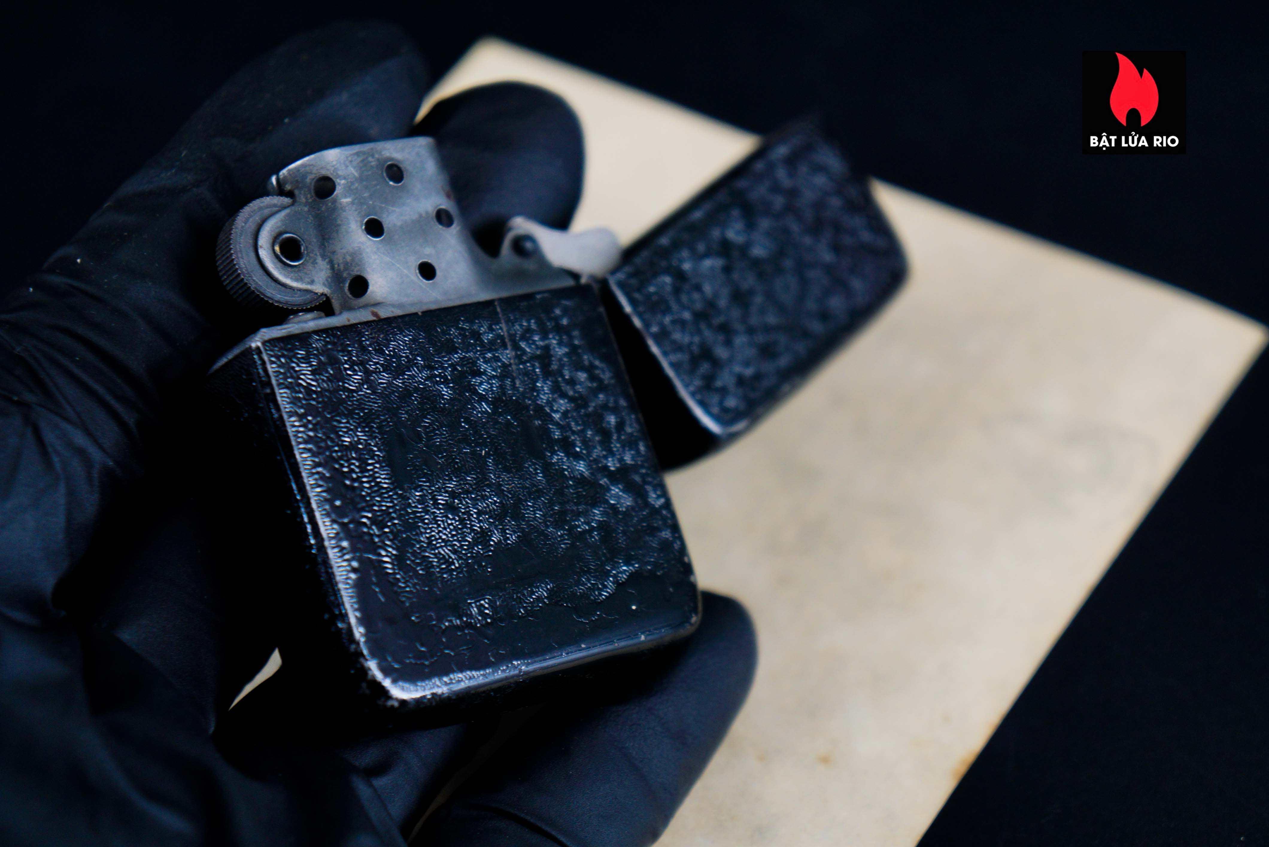 Zippo Xưa 1942 – Black Crackle – World War II – Us Navy 17