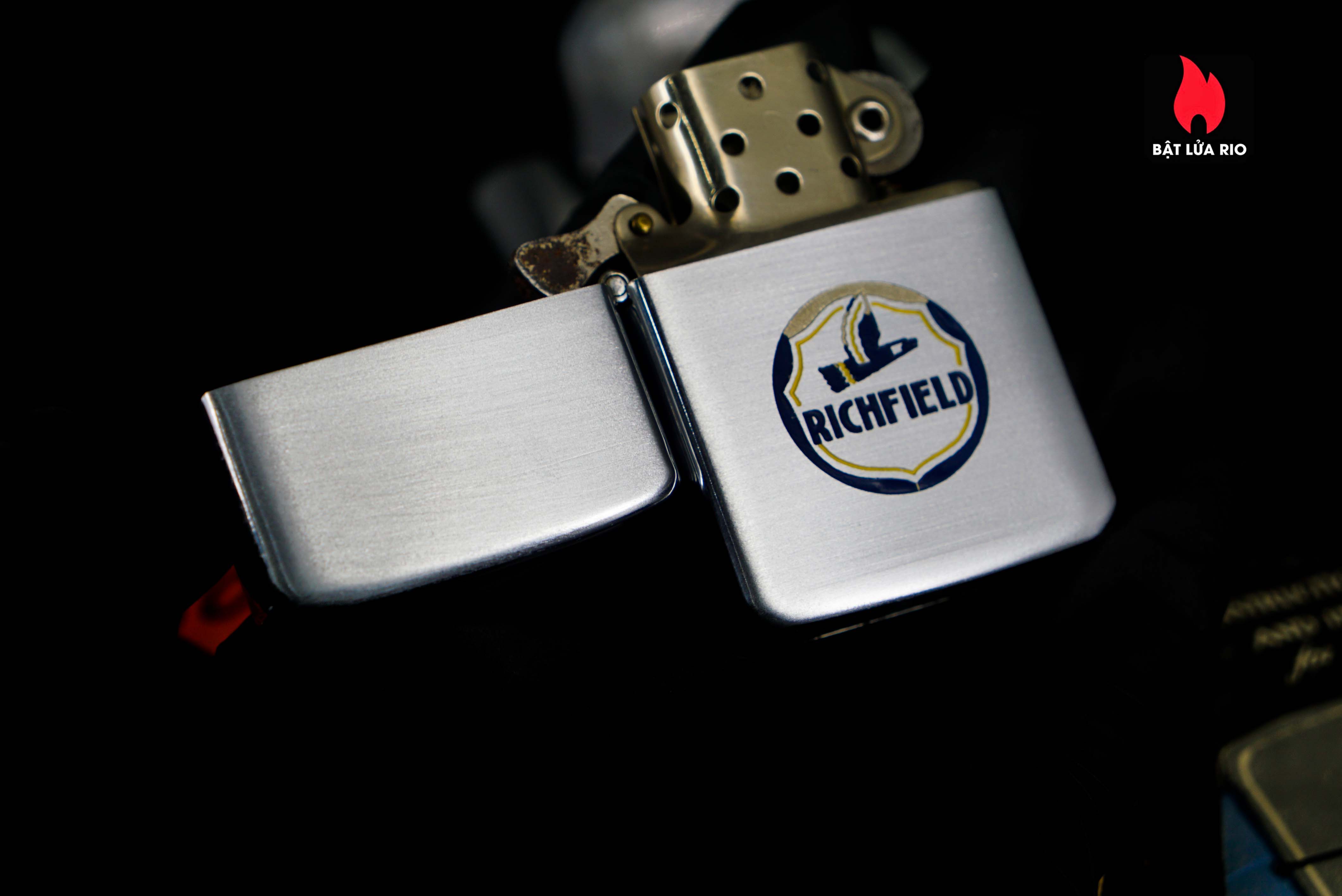 Zippo Xưa 1947 – Vỏ Nickel – Ruột Nikel – Richfield Oil Company 10