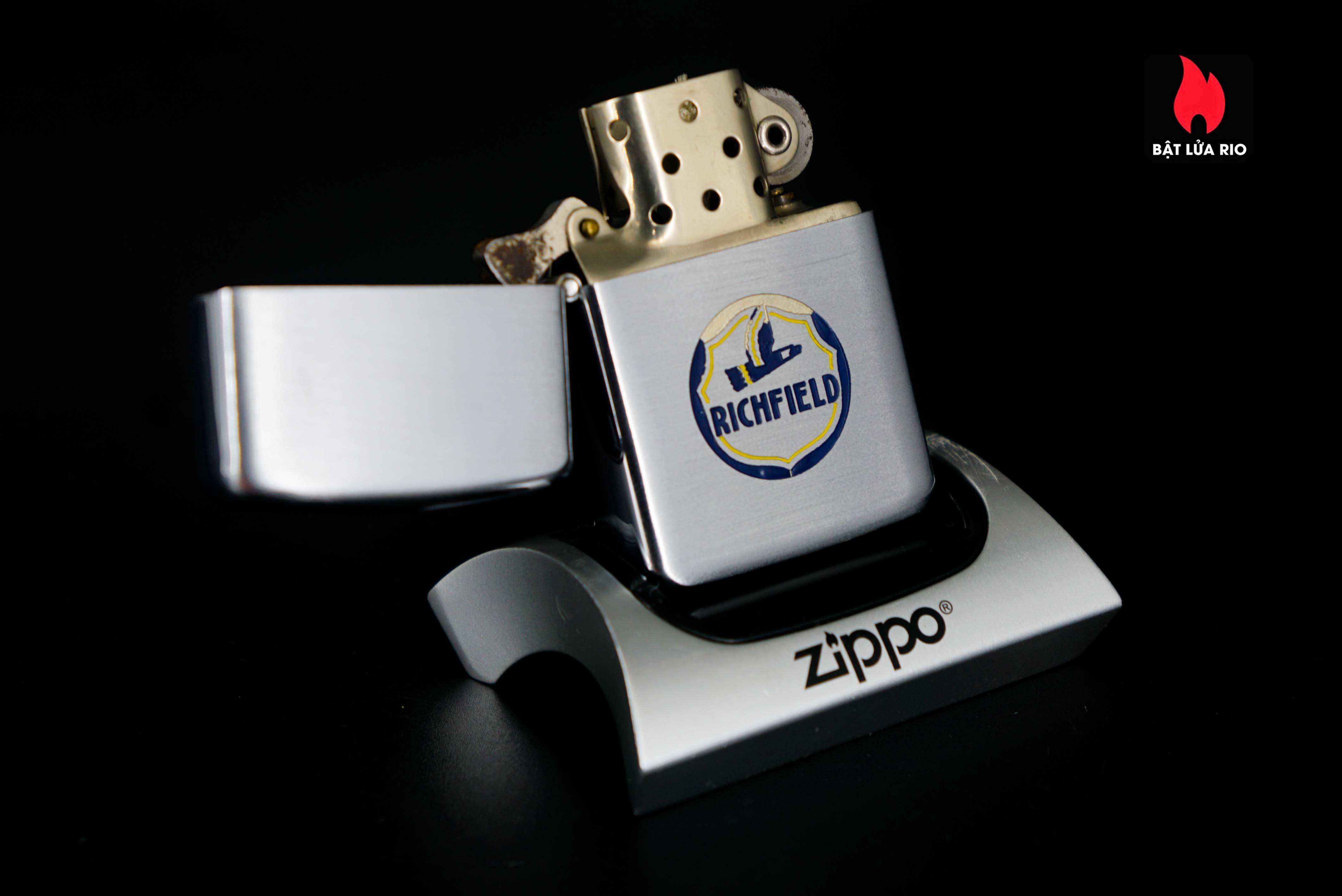 Zippo Xưa 1947 – Vỏ Nickel – Ruột Nikel – Richfield Oil Company 14