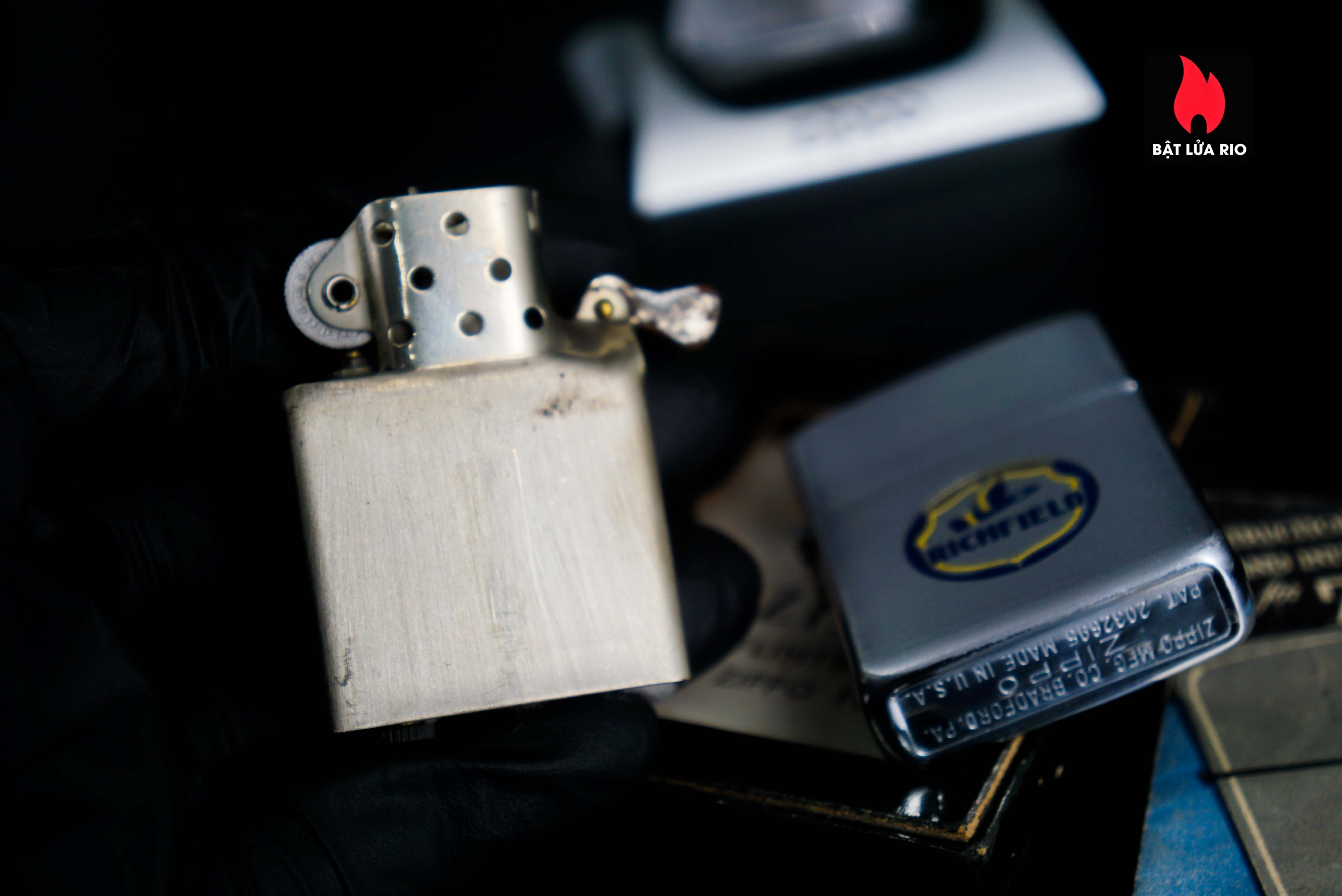 Zippo Xưa 1947 – Vỏ Nickel – Ruột Nikel – Richfield Oil Company 6