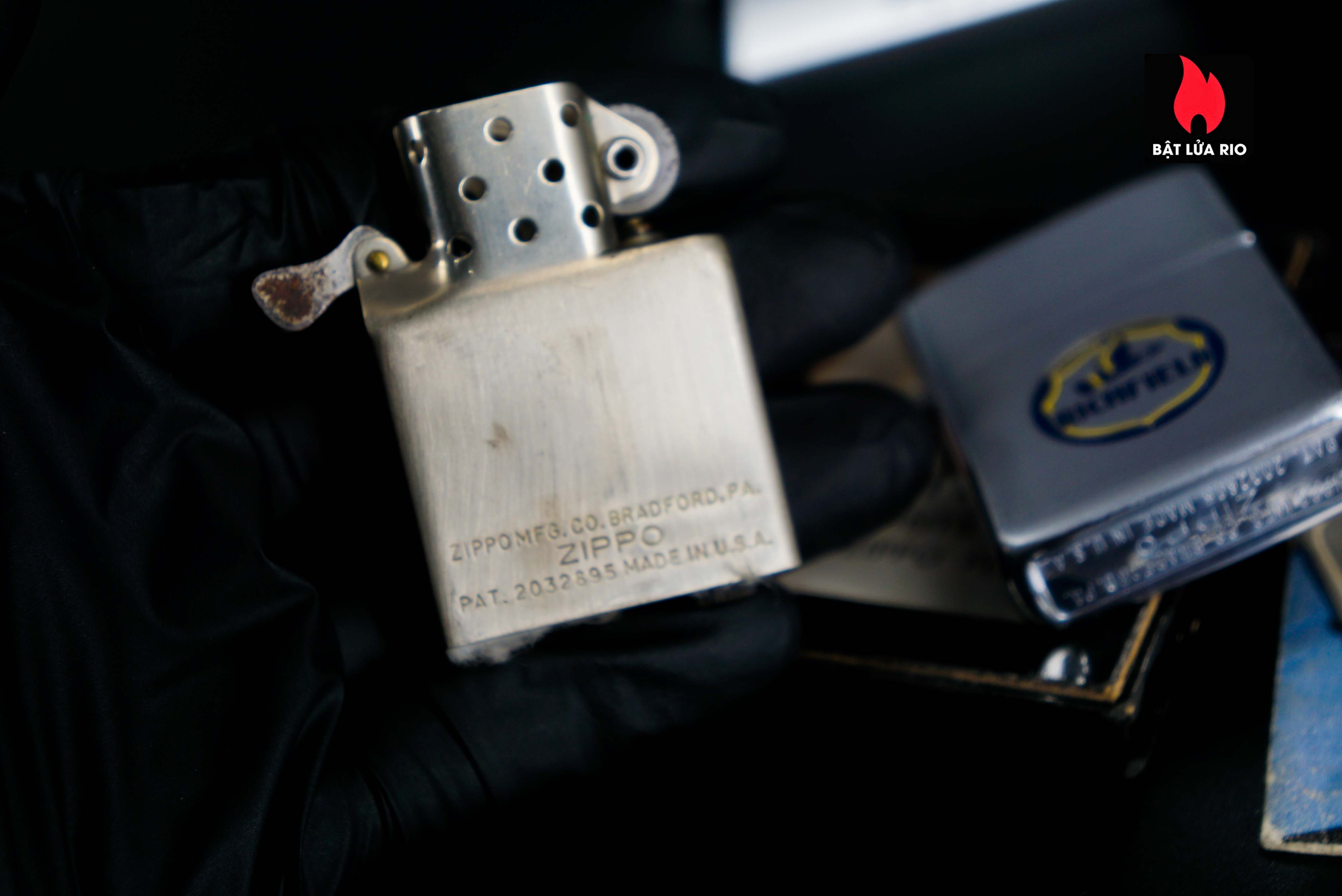 Zippo Xưa 1947 – Vỏ Nickel – Ruột Nikel – Richfield Oil Company 7