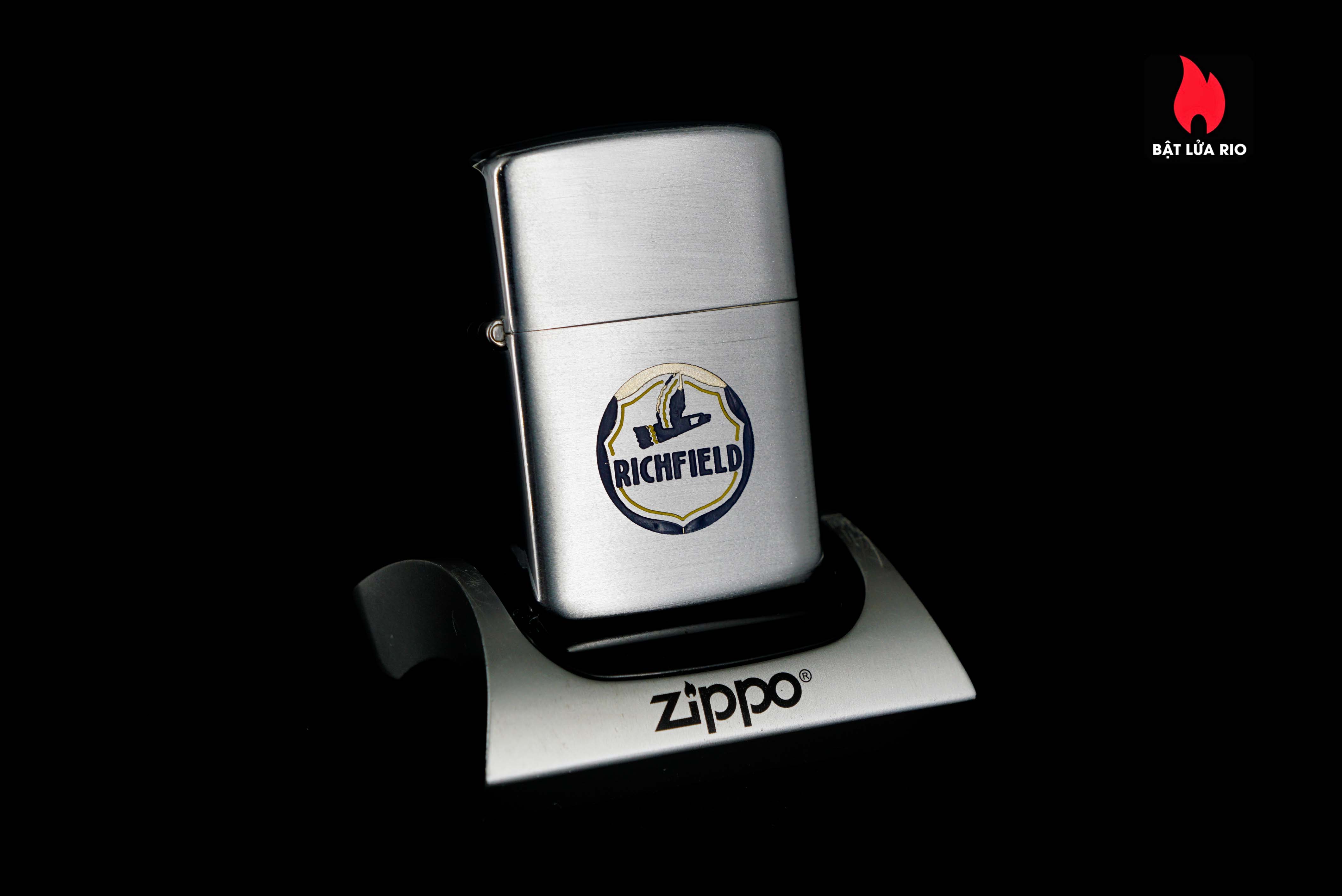 Zippo Xưa 1947 – Vỏ Nickel – Ruột Nikel – Richfield Oil Company