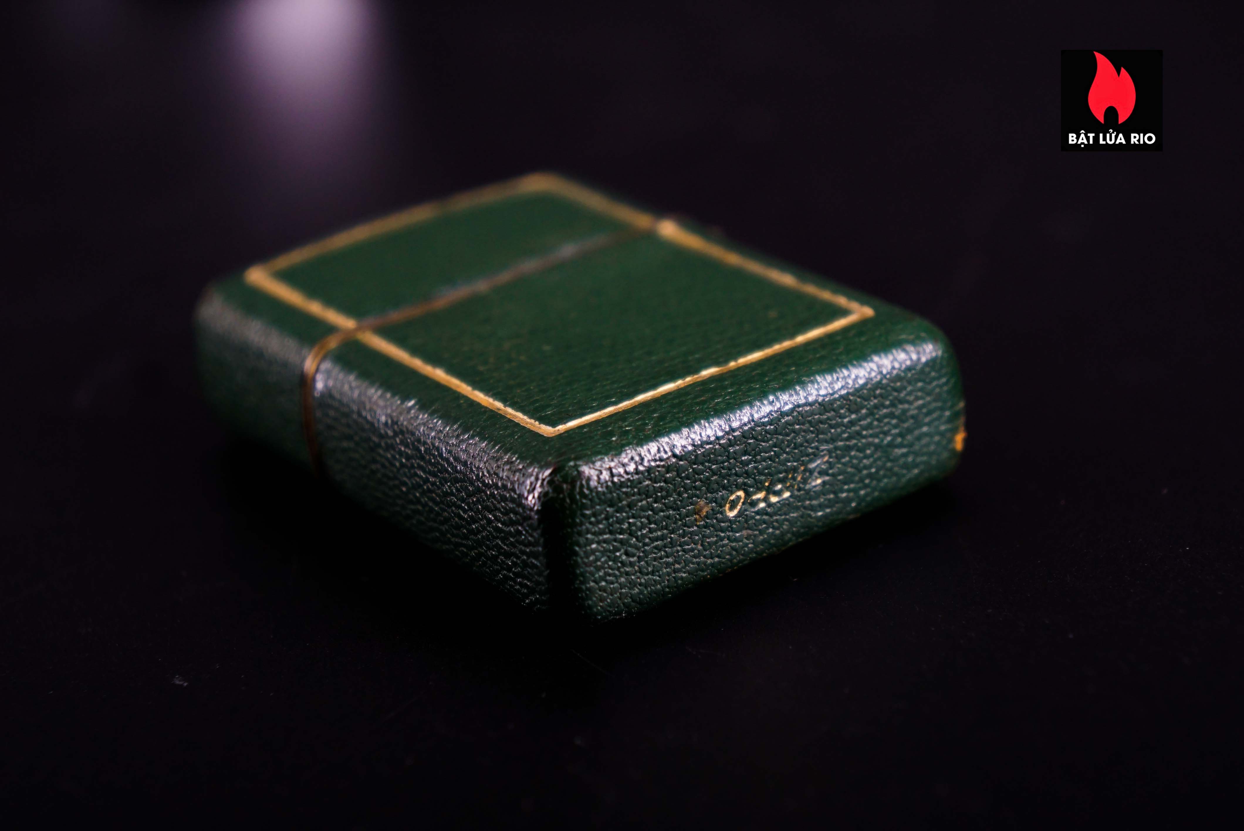 Zippo Xưa 1950 – Green Full Leather Wrap 17